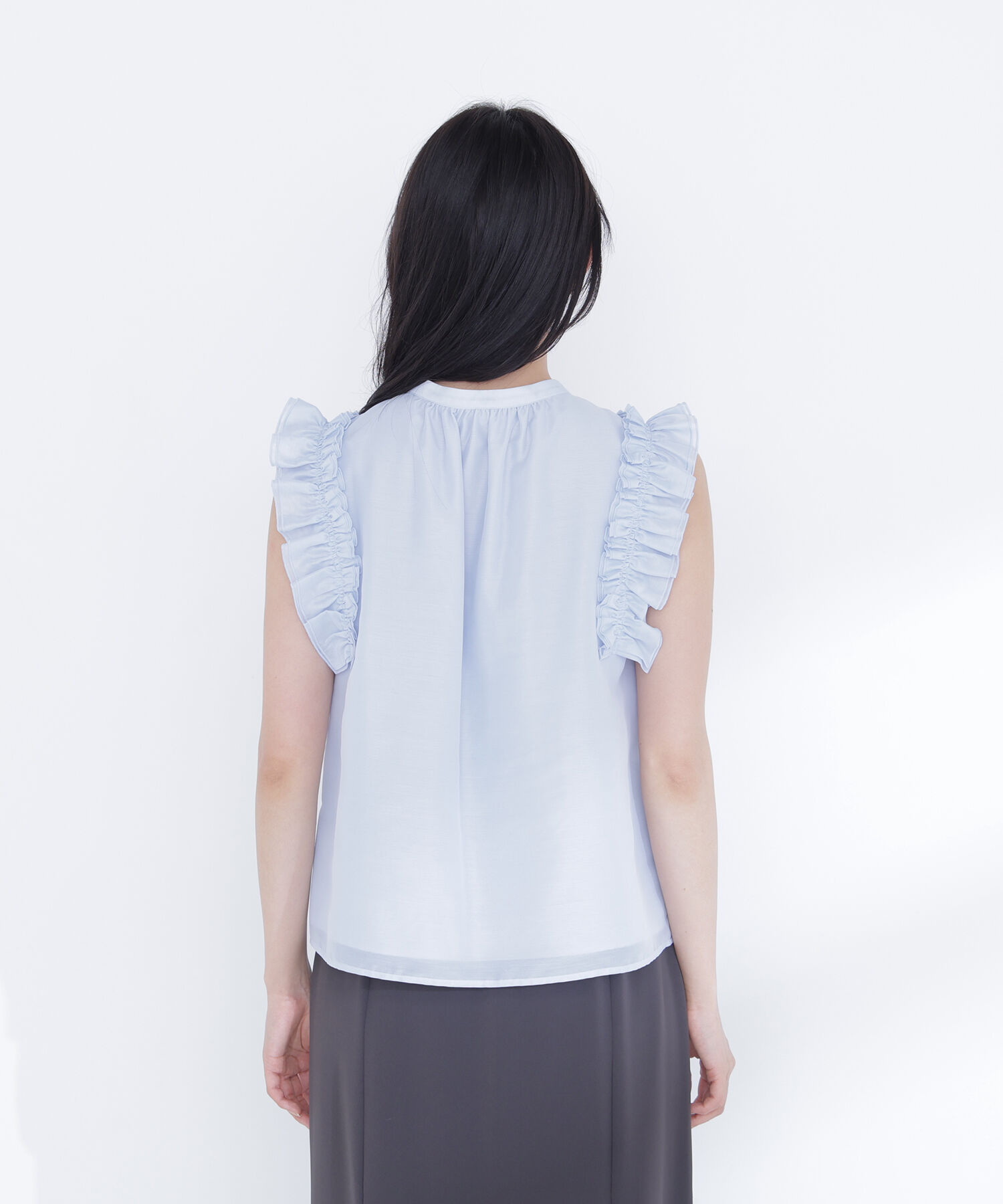  「フリルショルダーブラウス」|シャツ・ブラウス|