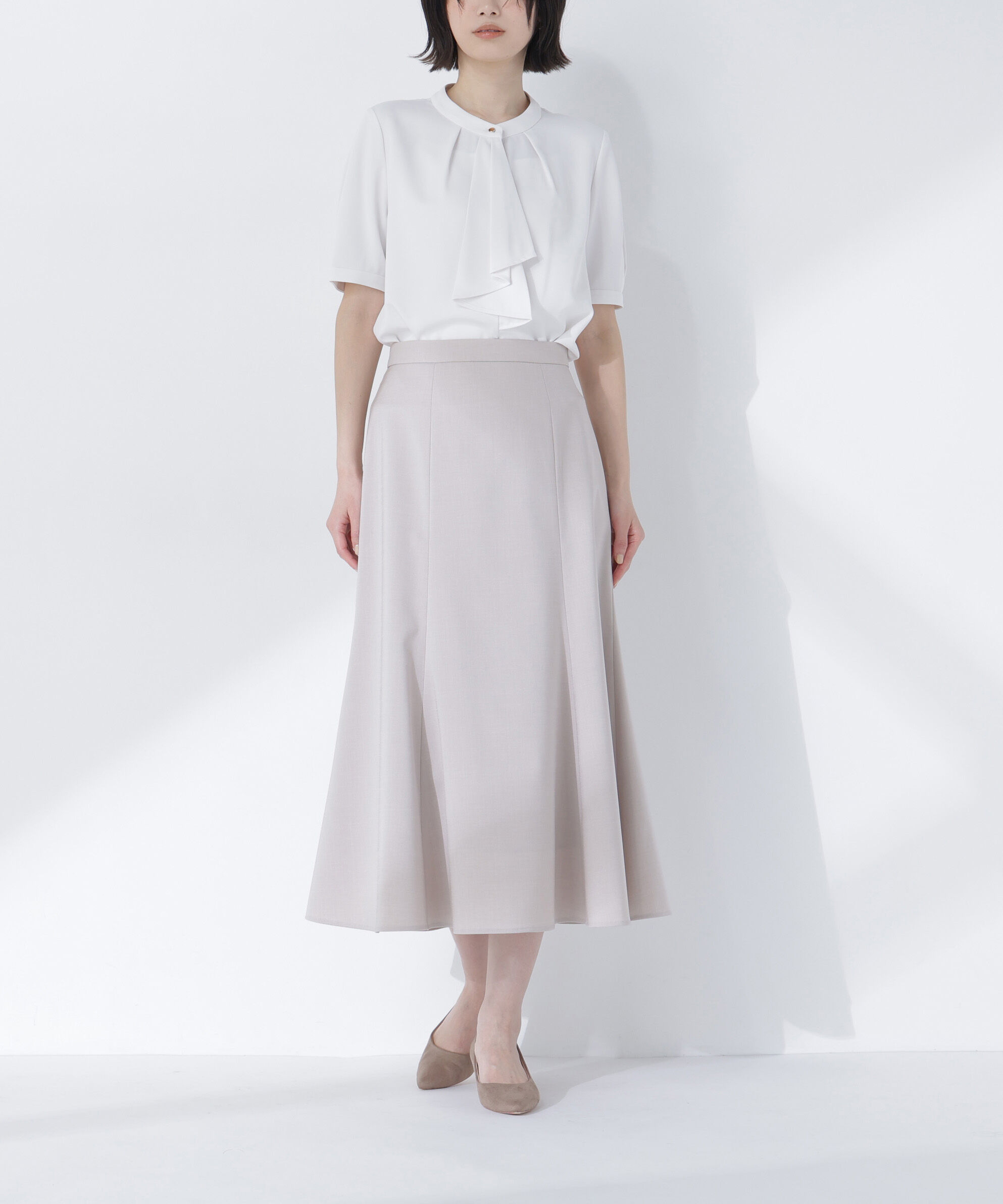  「ライトツイル SETUP ナローフレアスカート」|スカート|