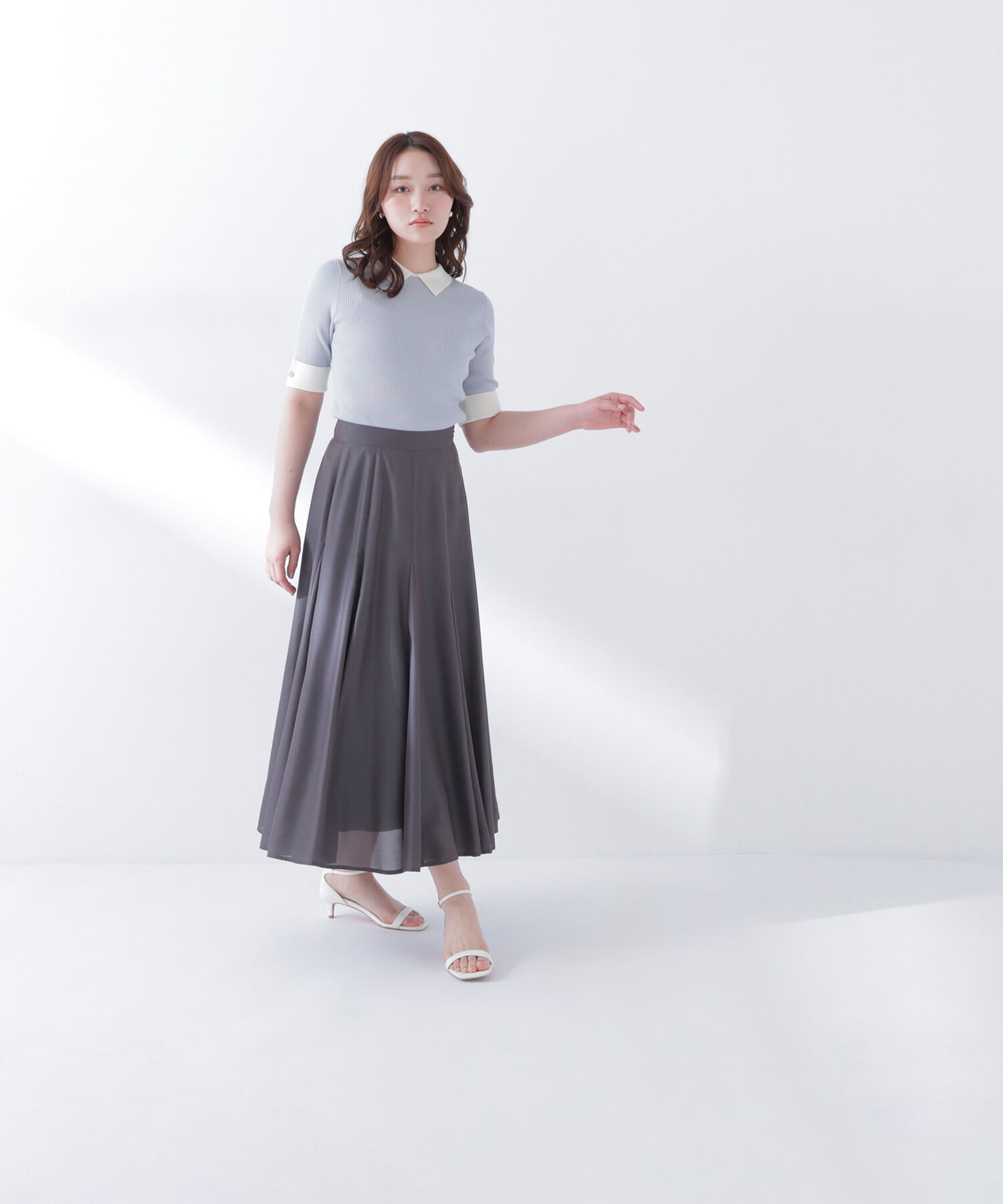  「シャイニーシアーボリュームスカート」|スカート|