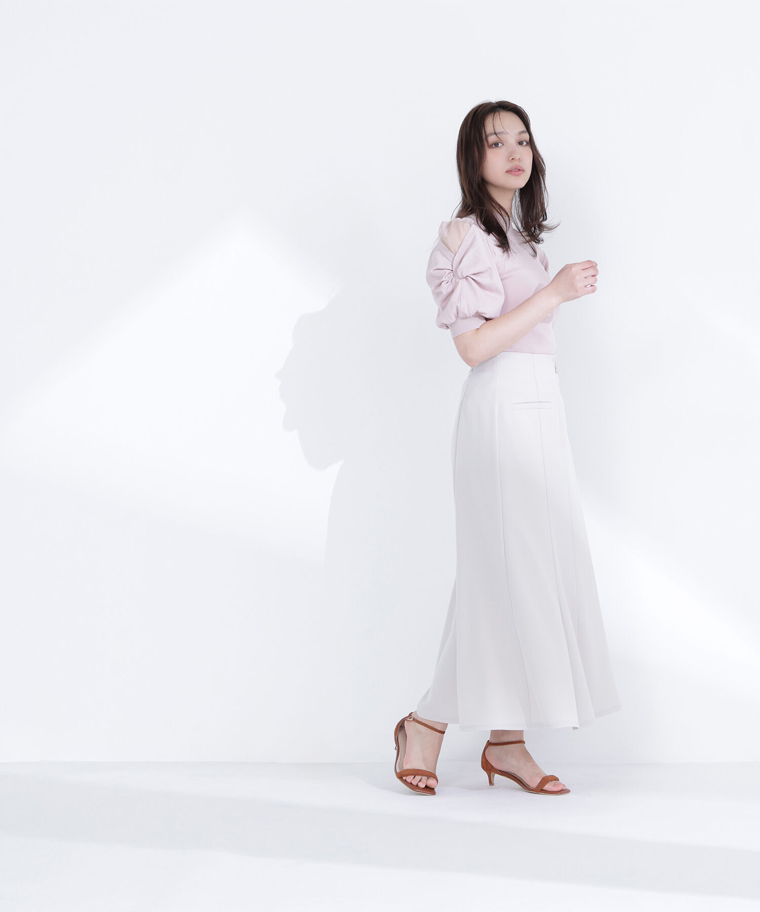  「フロントジップマーメイドスカート」|スカート|