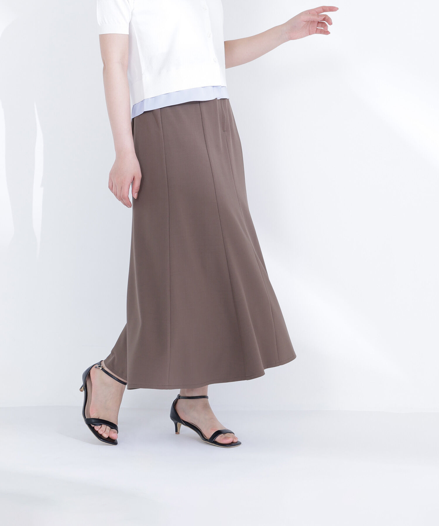  「フロントジップマーメイドスカート」|スカート|