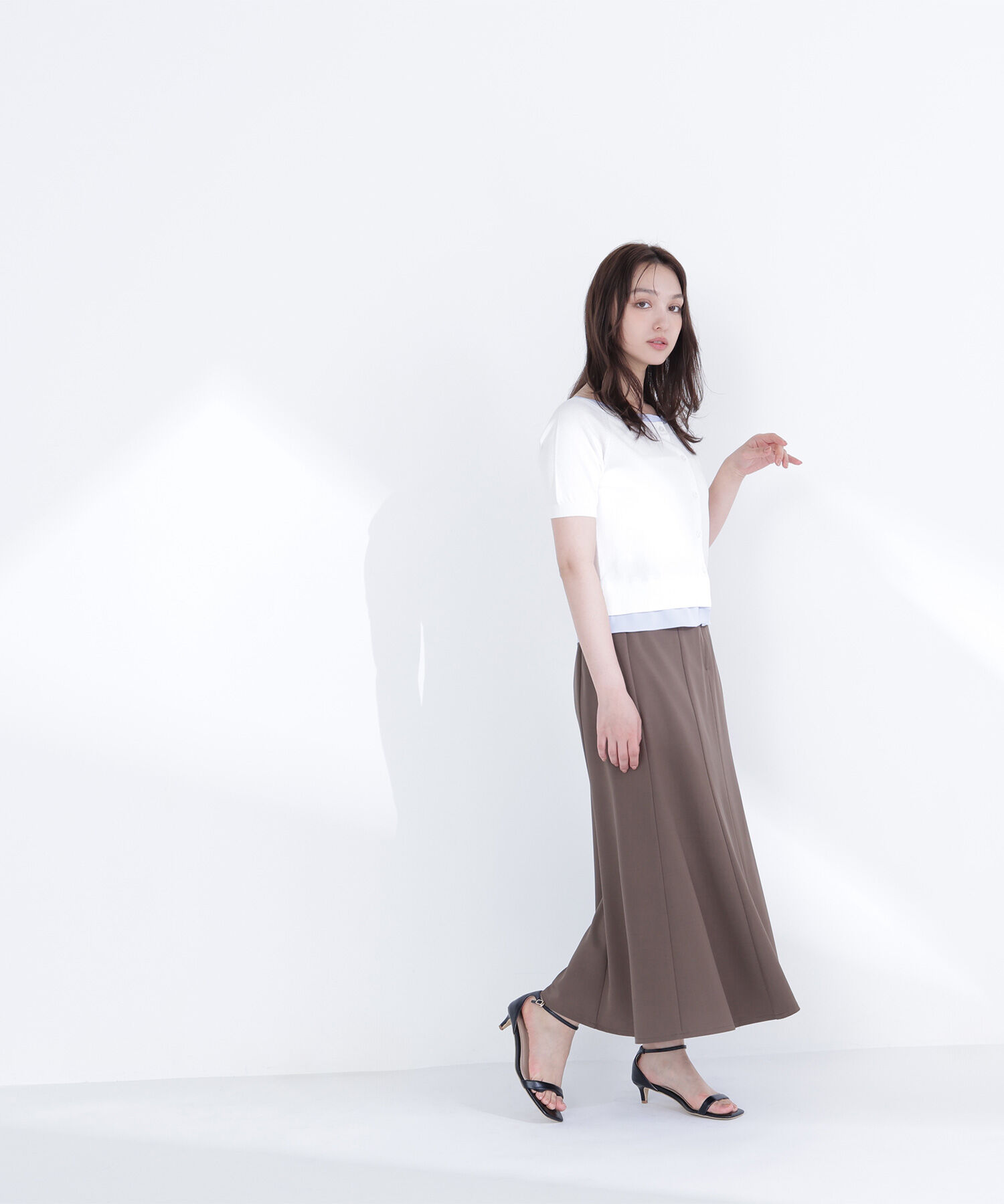  「フロントジップマーメイドスカート」|スカート|