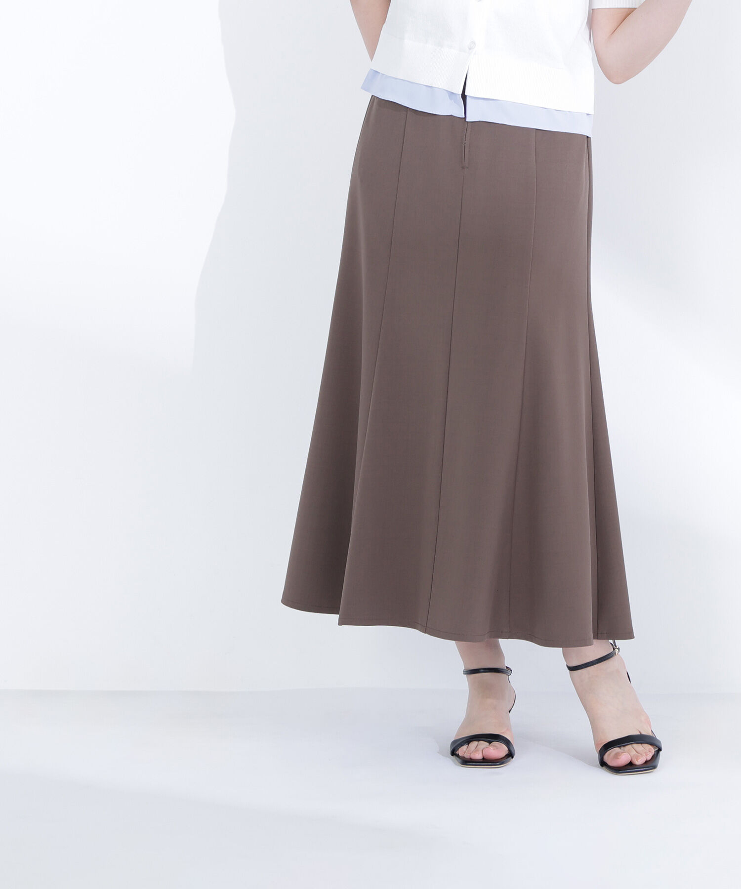  「フロントジップマーメイドスカート」|スカート|