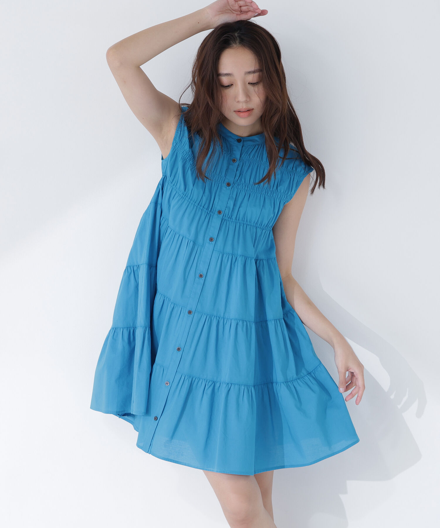  「ティアードミニワンピース」|ワンピース|ターコイズブ 1