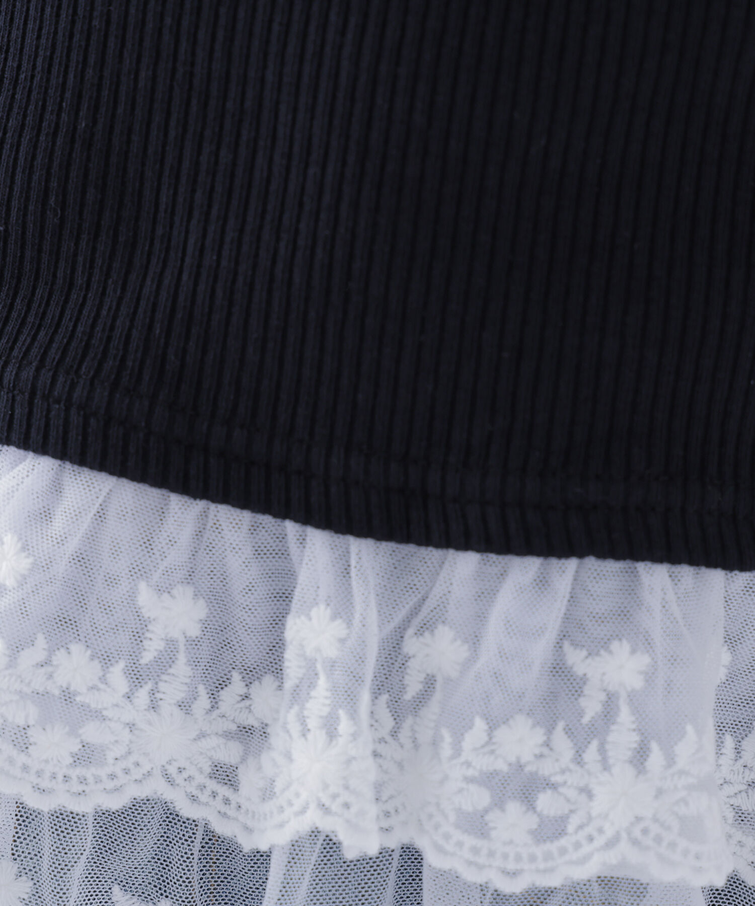  「レースドッキングフリルカットソー」|Tシャツ・カットソー|