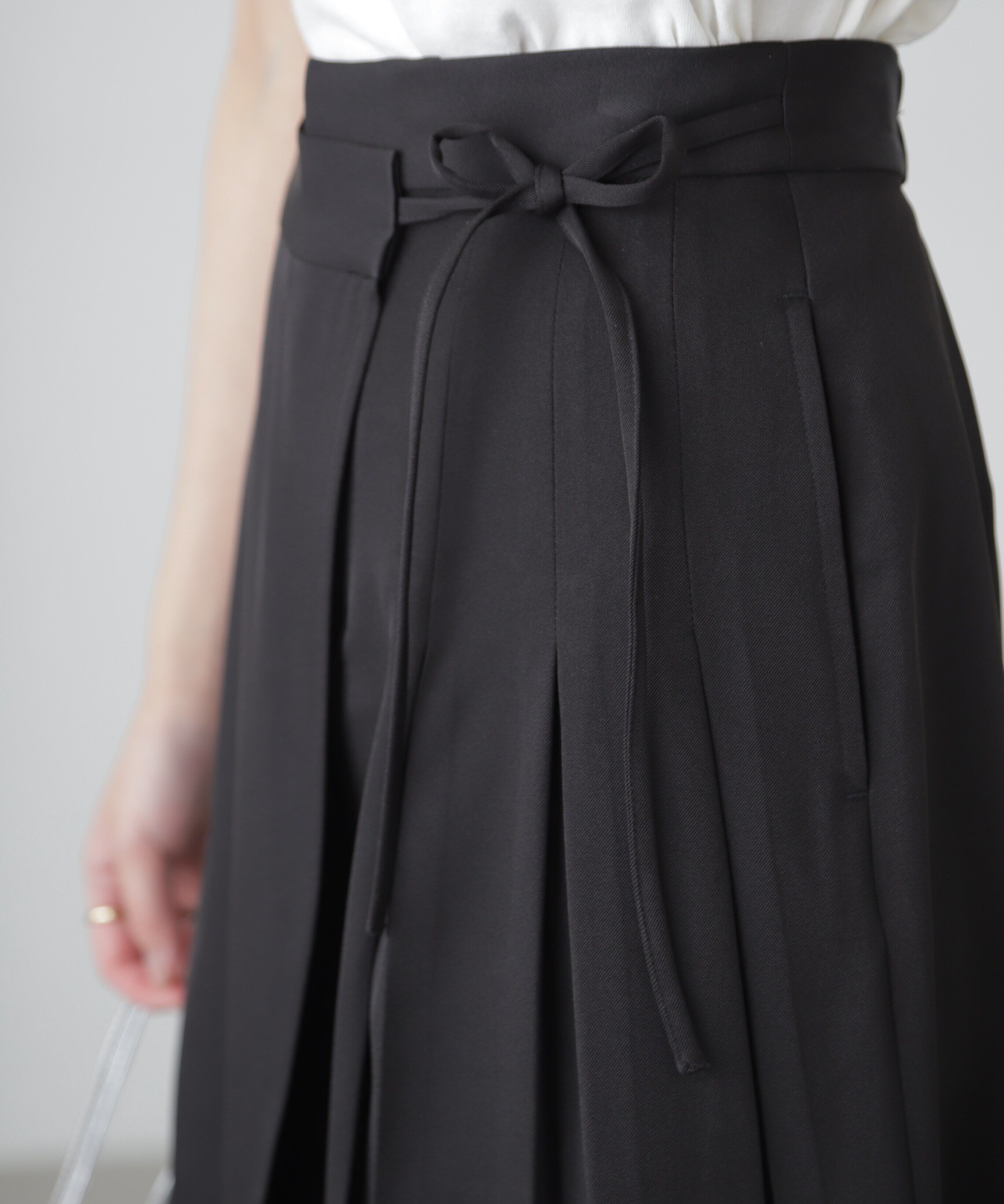  「サイドリボンラップスカートパンツ」|スカート|