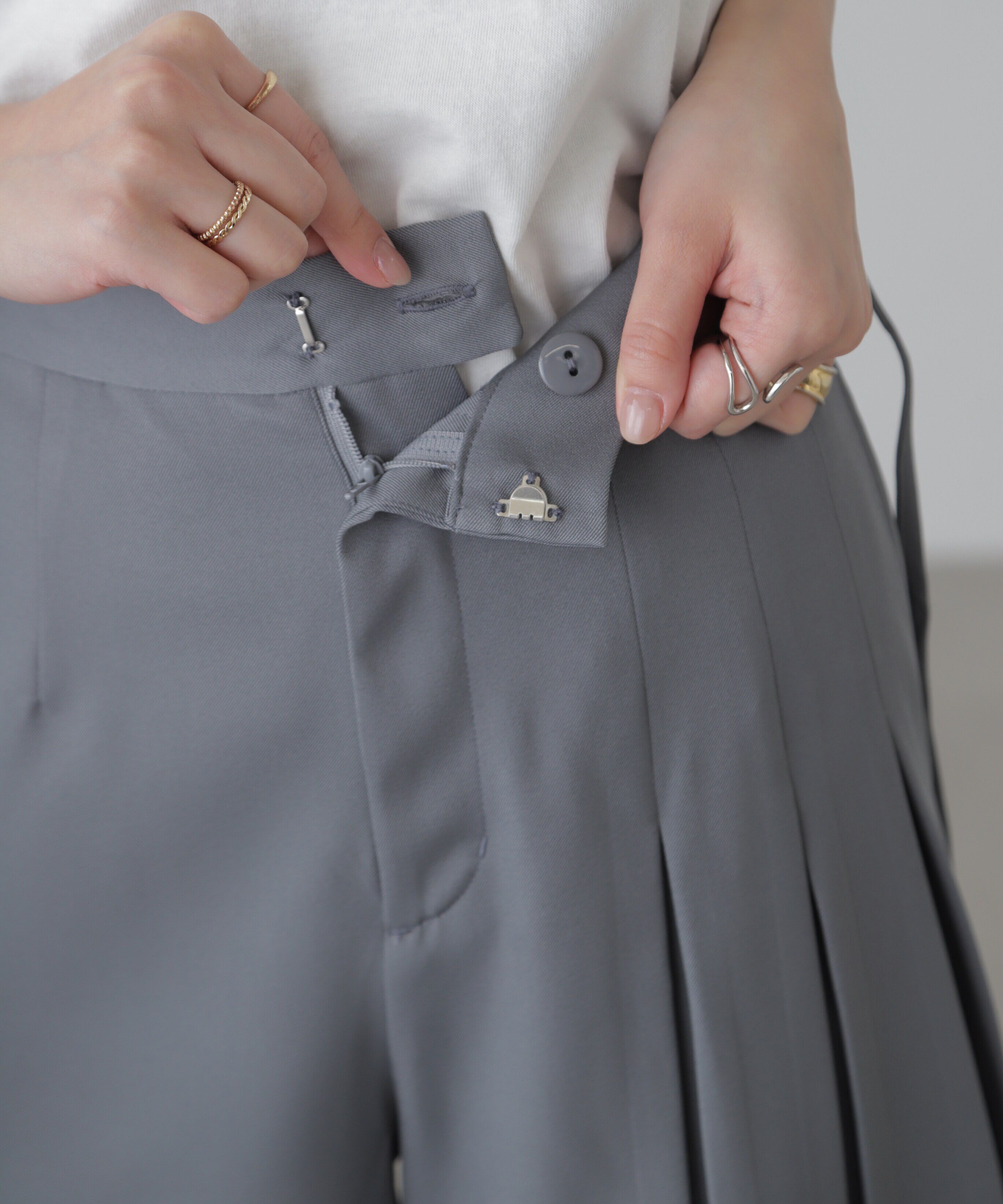  「サイドリボンラップスカートパンツ」|スカート|