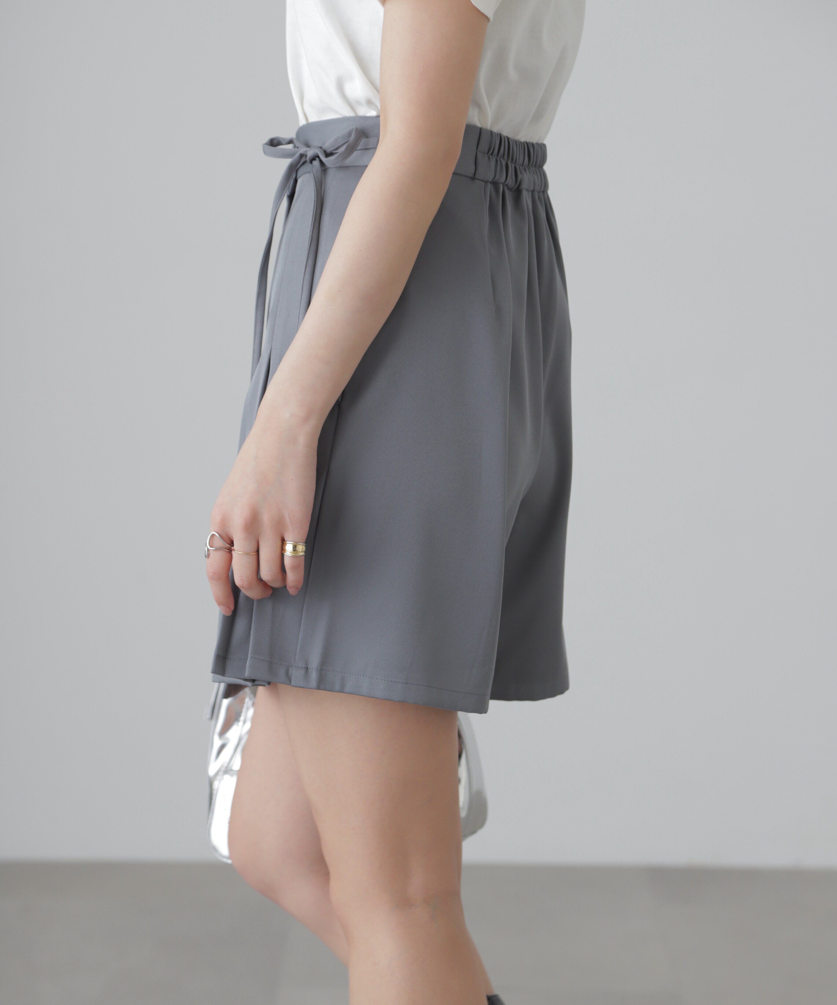  「サイドリボンラップスカートパンツ」|スカート|