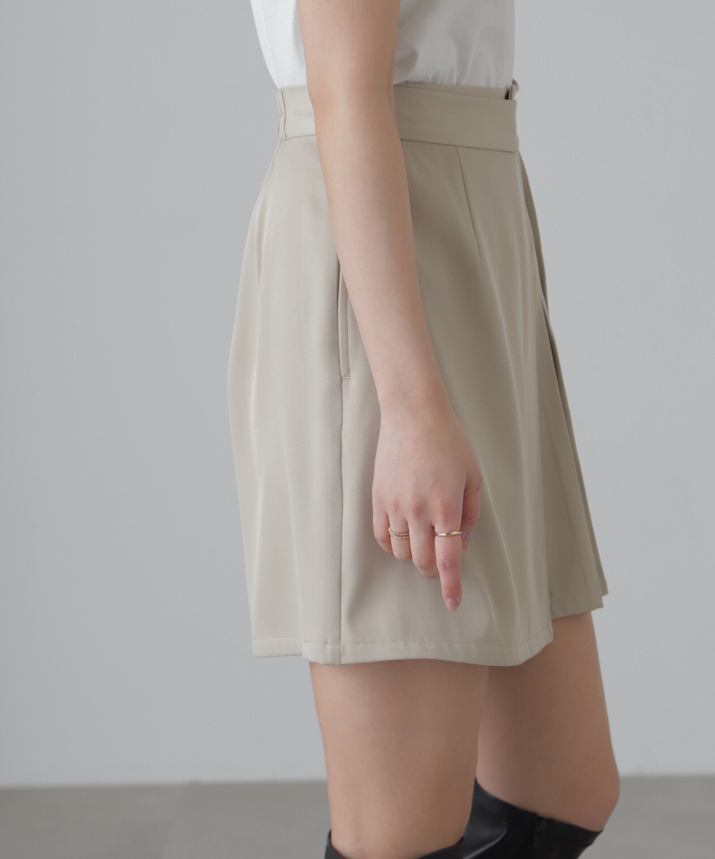  「サイドリボンラップスカートパンツ」|スカート|