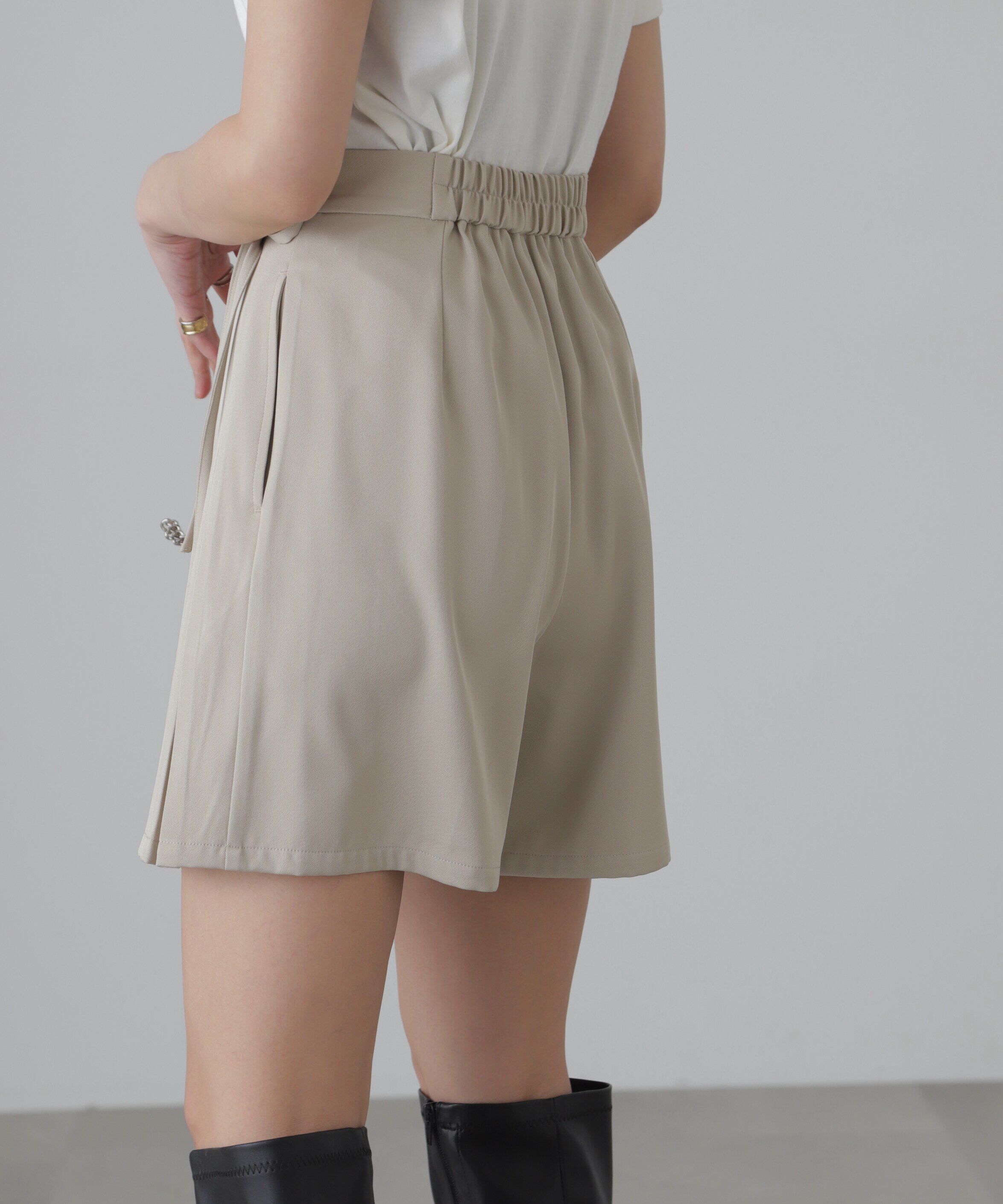  「サイドリボンラップスカートパンツ」|スカート|