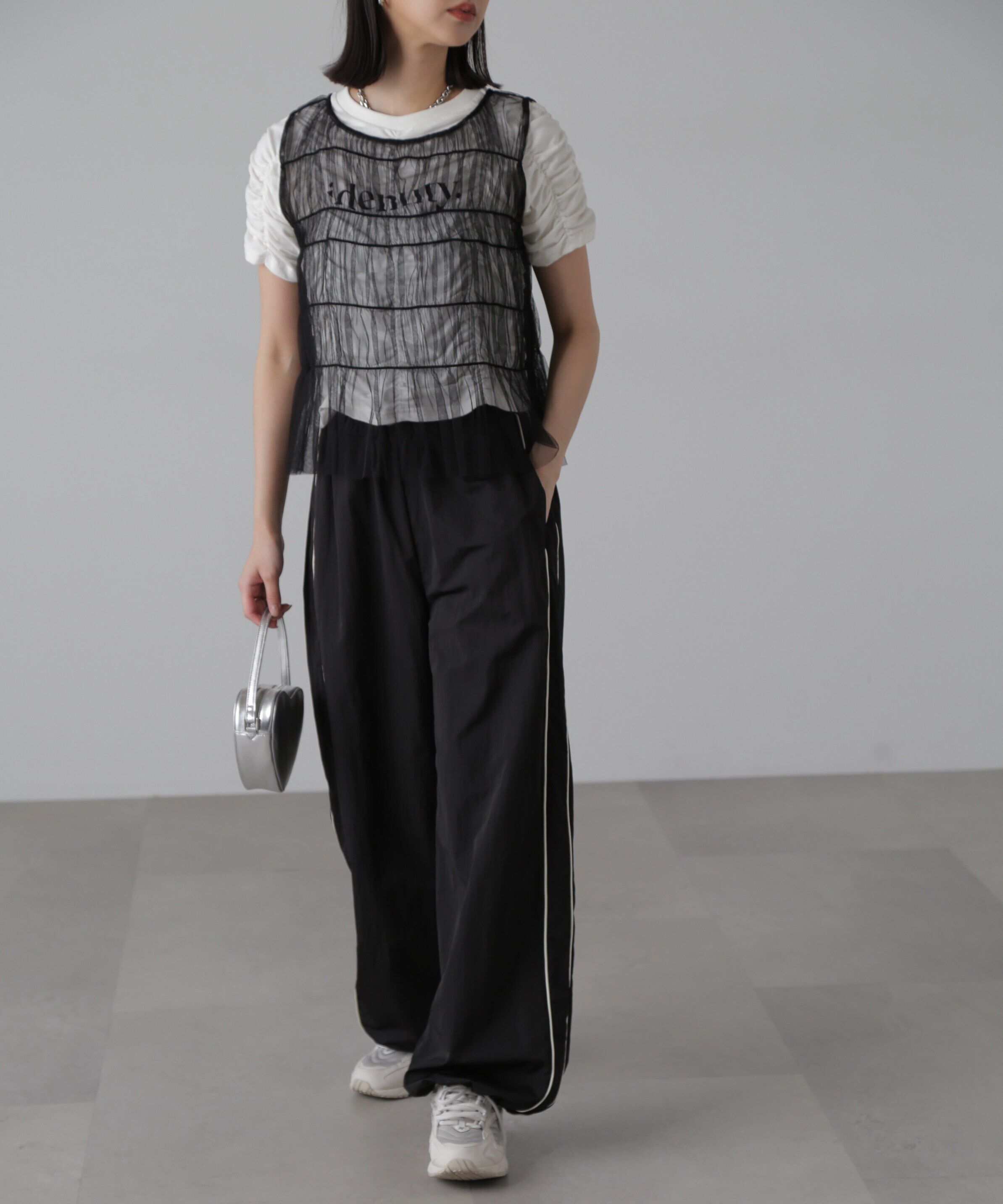  「チュールシャーリングブラウス」|シャツ・ブラウス|