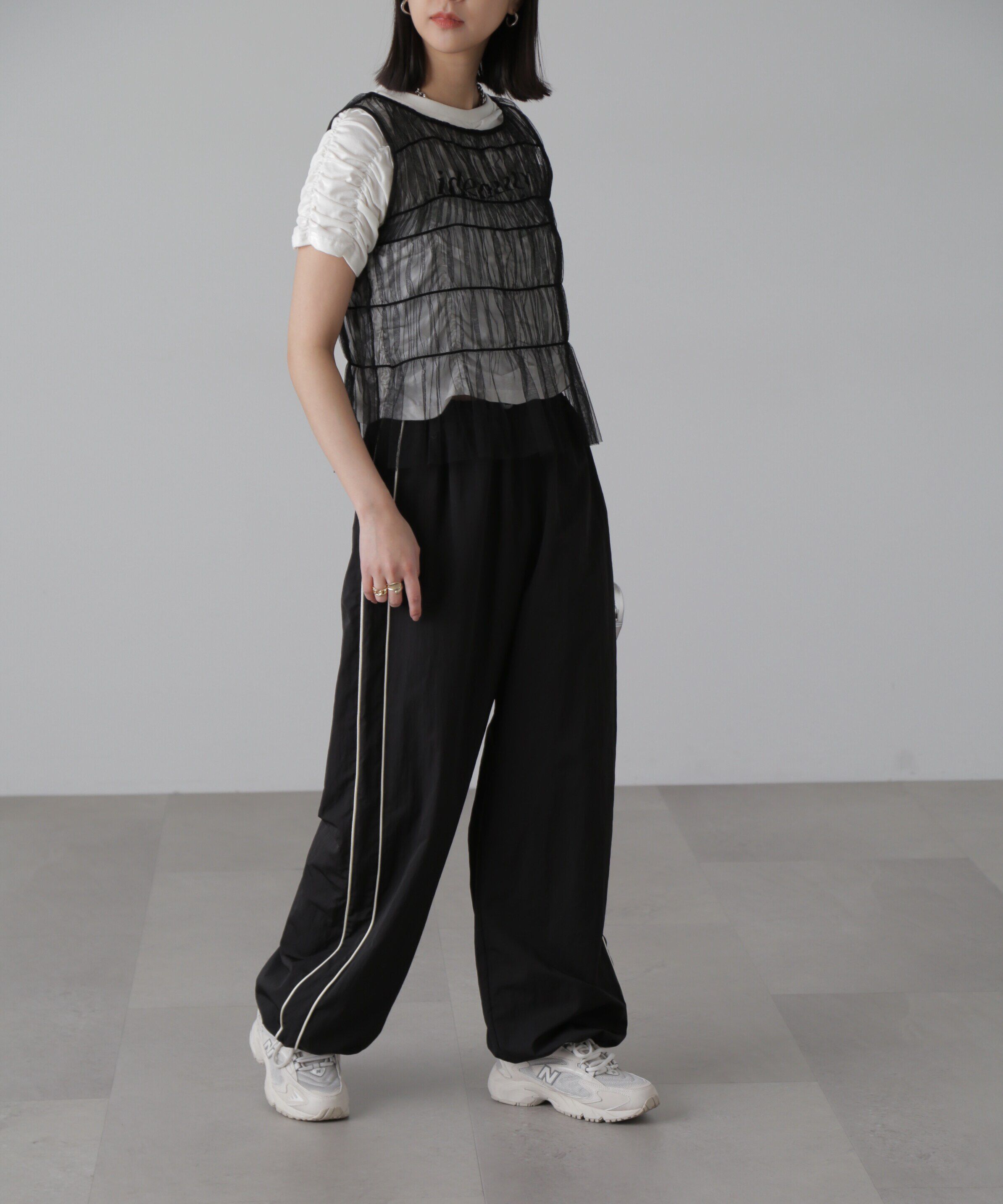  「チュールシャーリングブラウス」|シャツ・ブラウス|