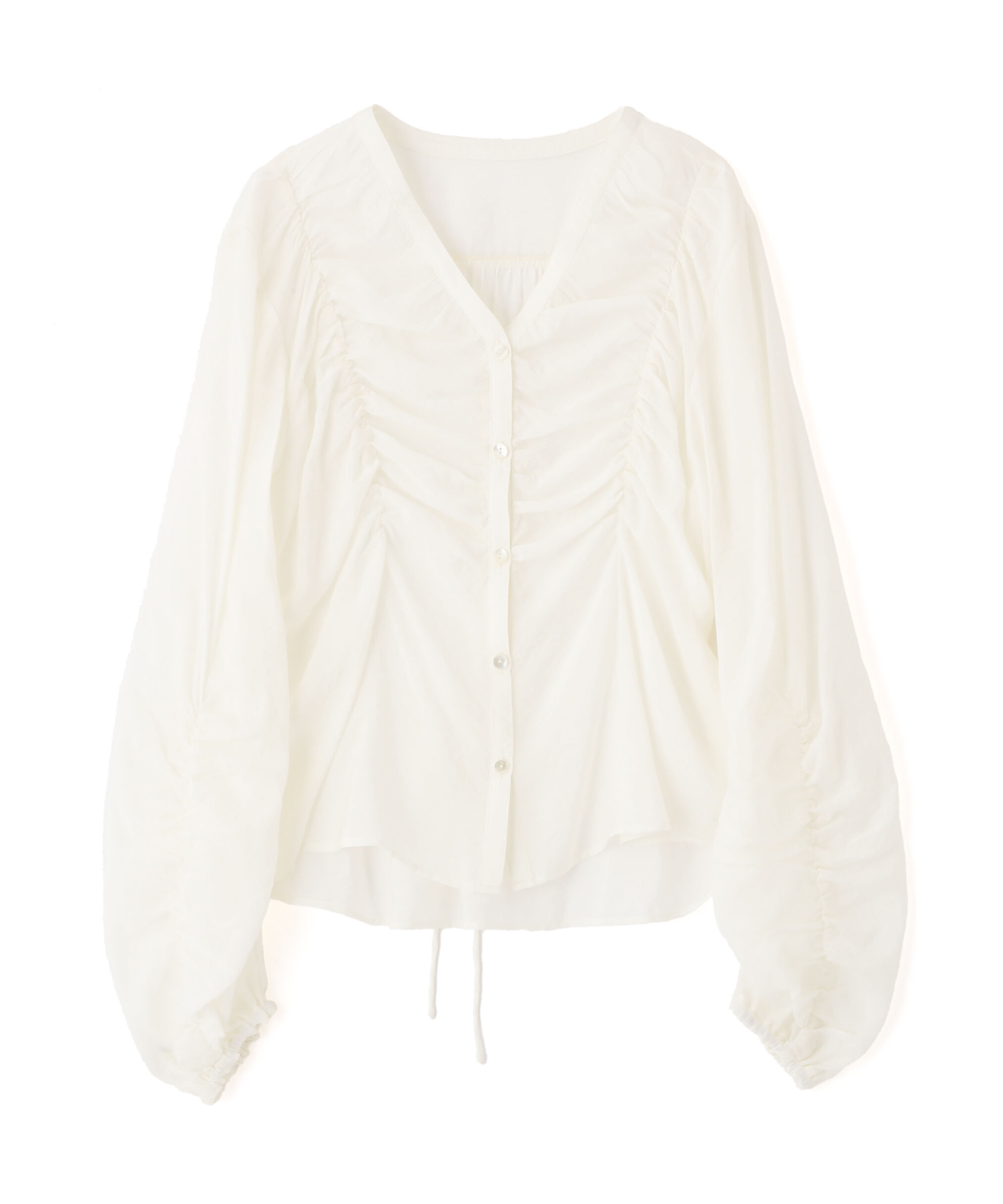  「Ｖネックシャーリングブラウス」|シャツ・ブラウス|