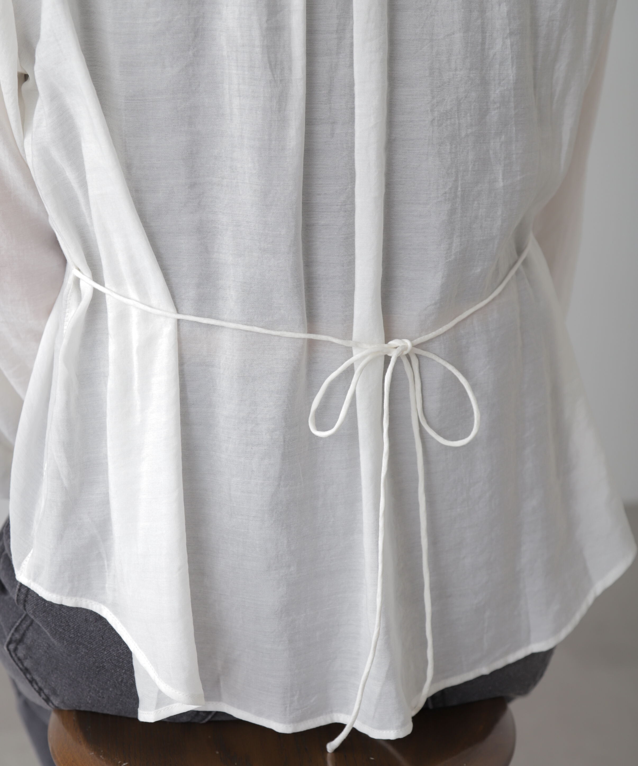  「Ｖネックシャーリングブラウス」|シャツ・ブラウス|