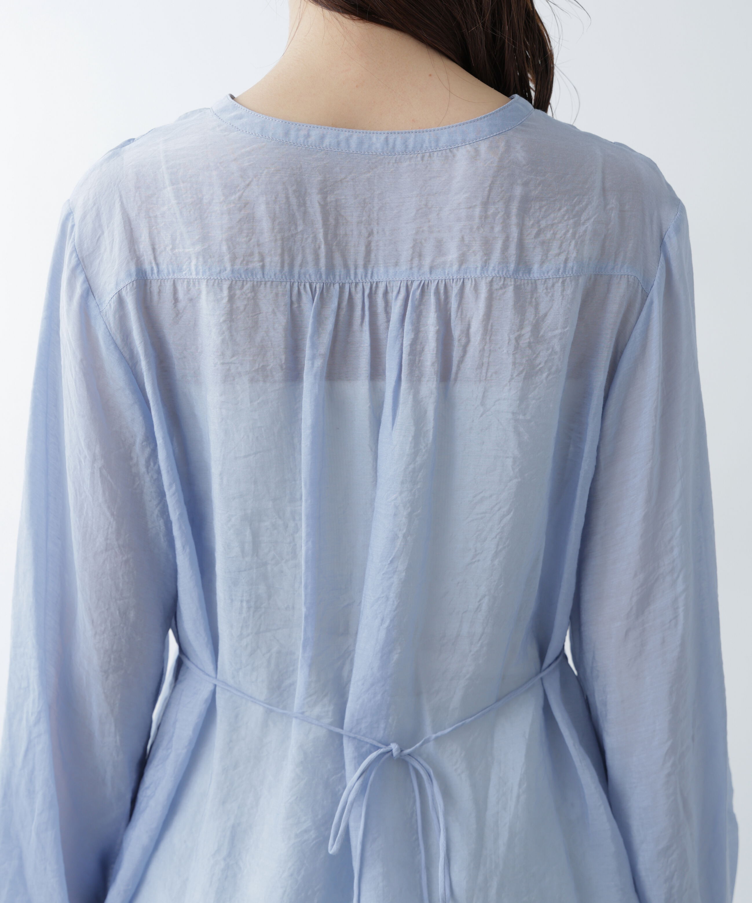  「Ｖネックシャーリングブラウス」|シャツ・ブラウス|