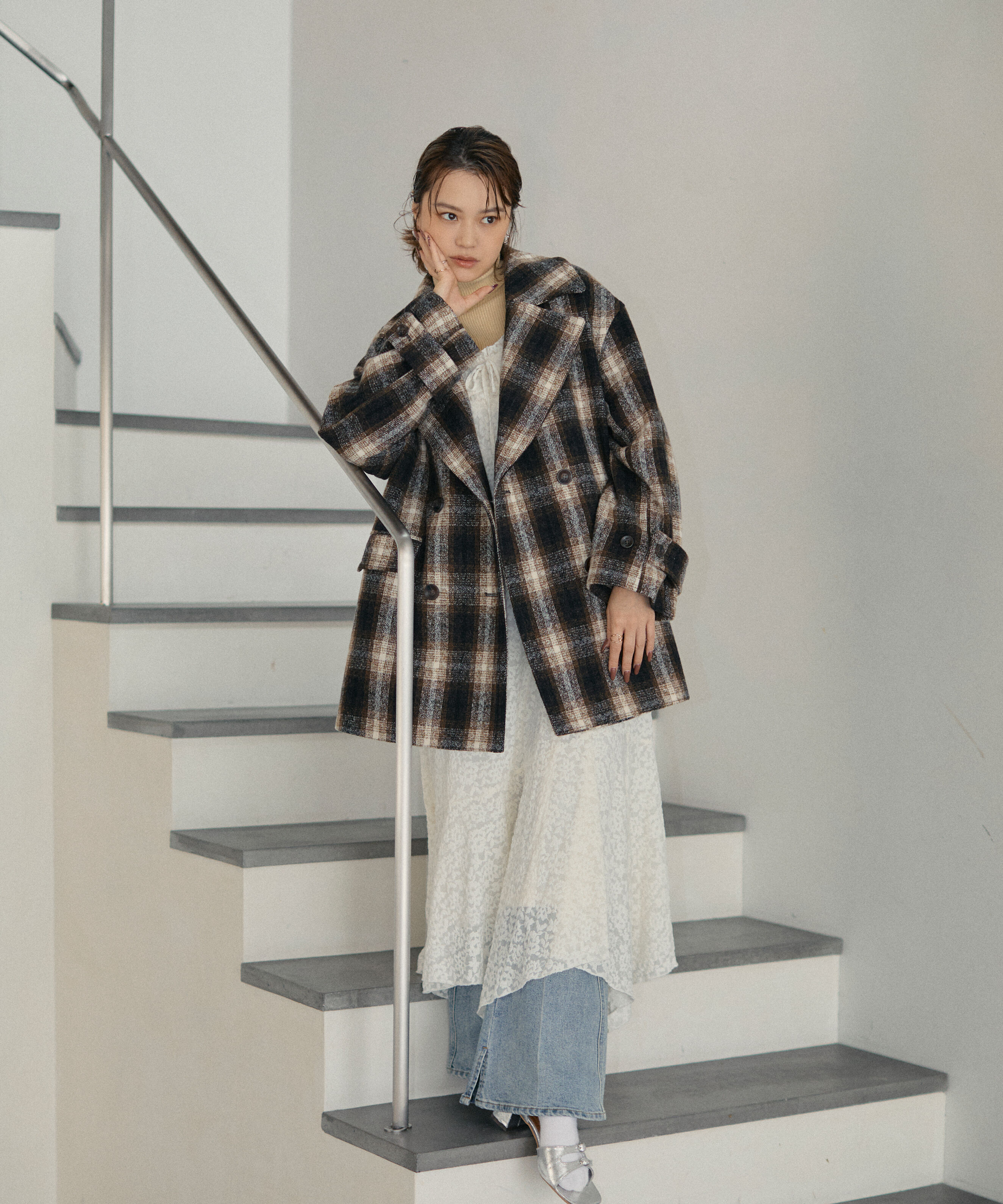  「2wayメルトンPコート」|その他|グレンチェッ 1