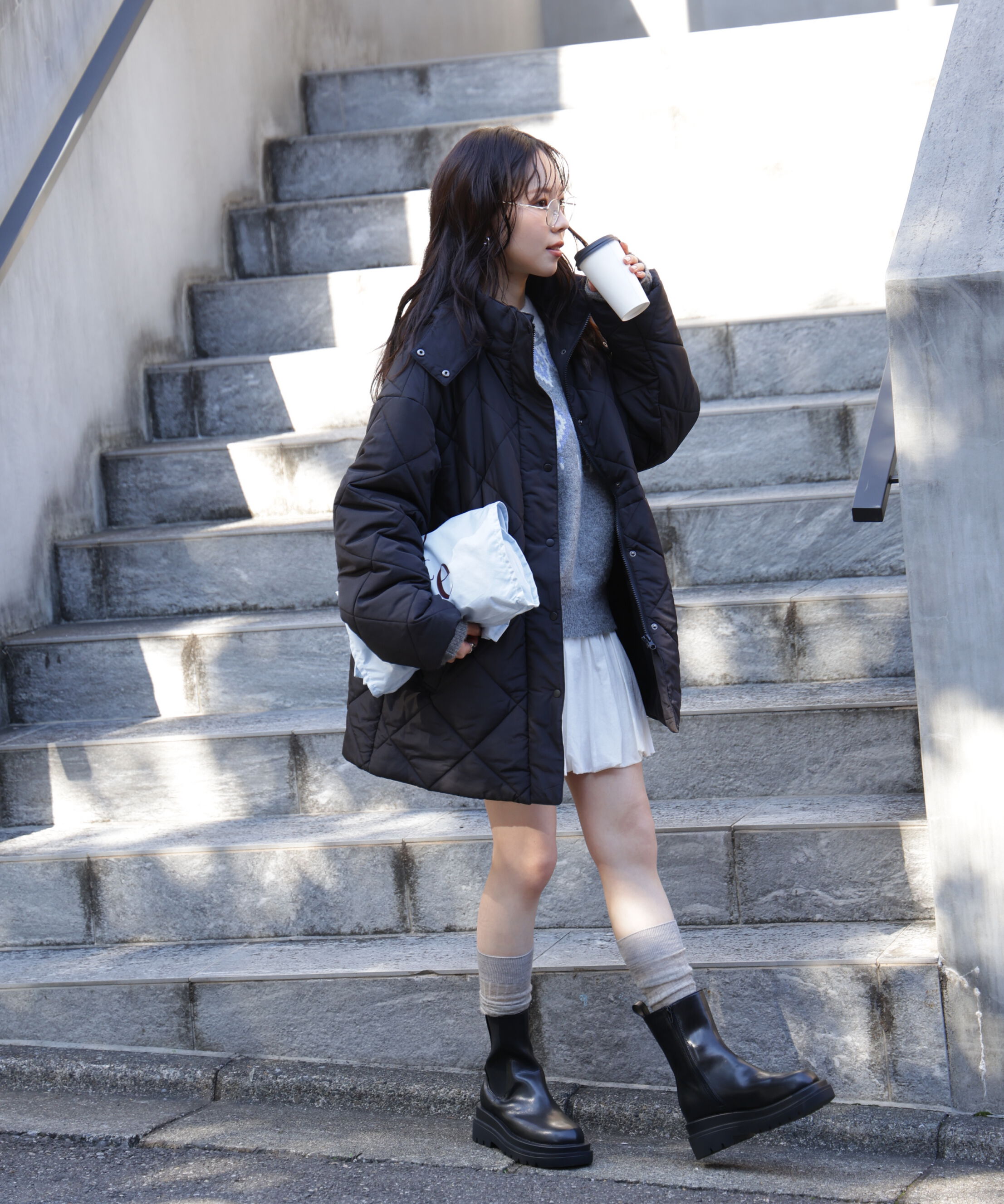  「ウエストドロストキルティングコート」|その他|