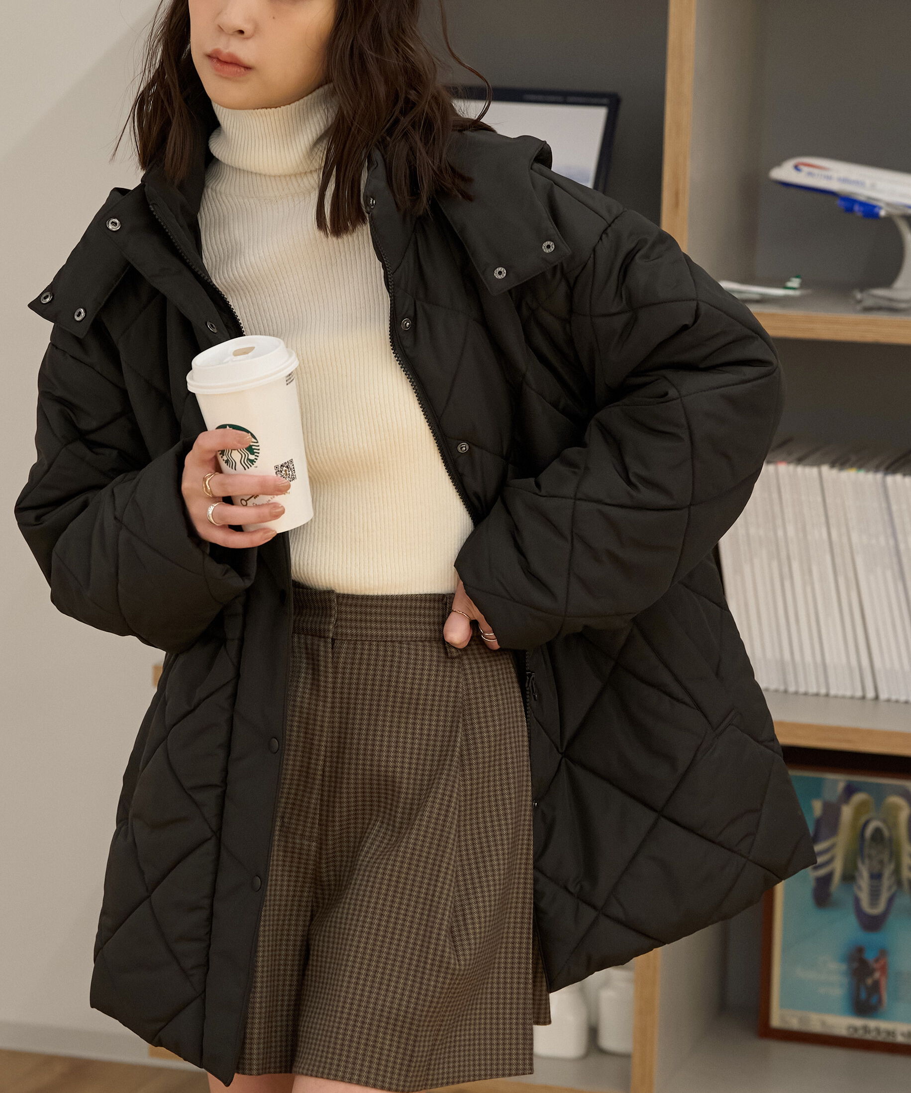  「ウエストドロストキルティングコート」|その他|