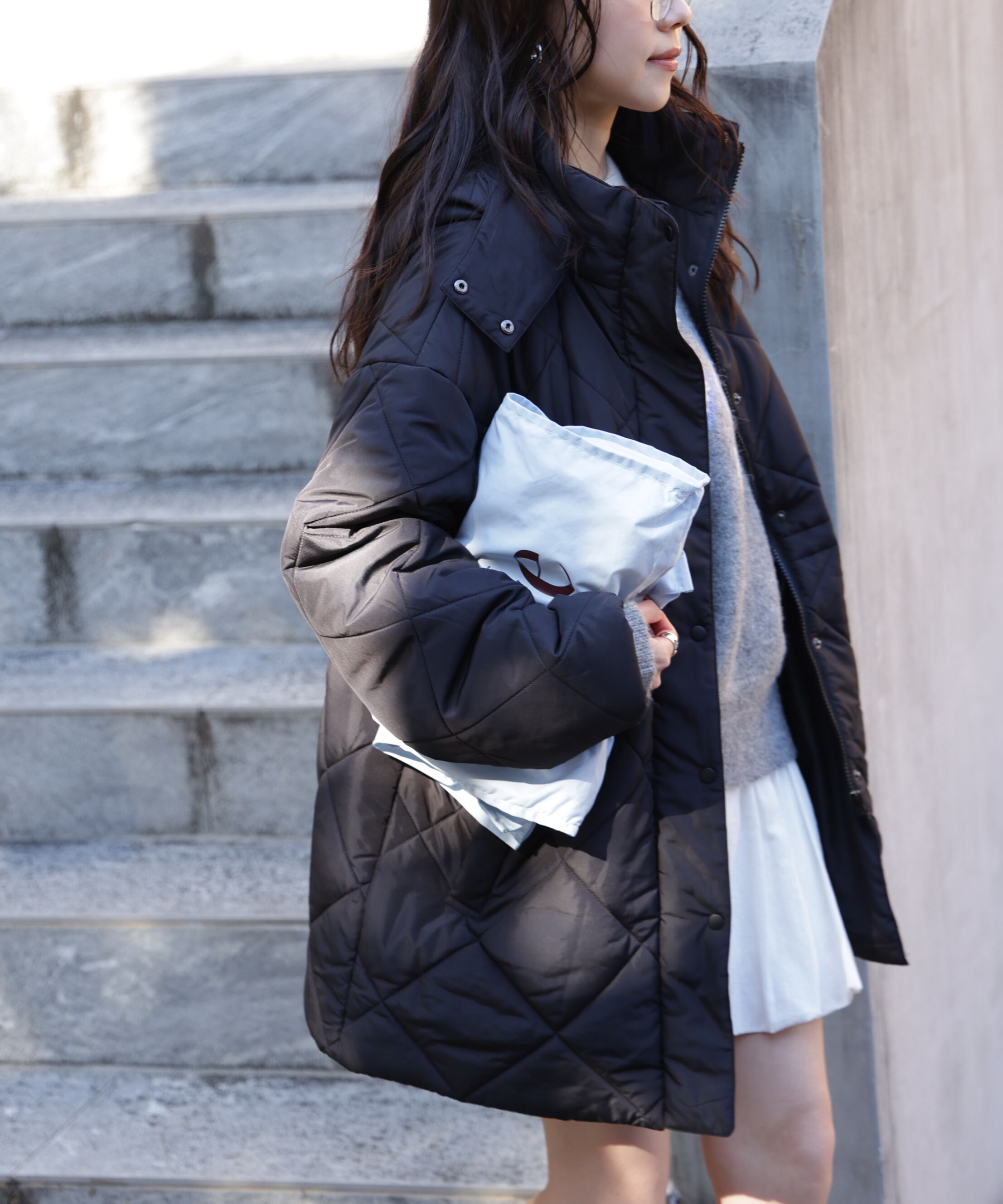  「ウエストドロストキルティングコート」|その他|