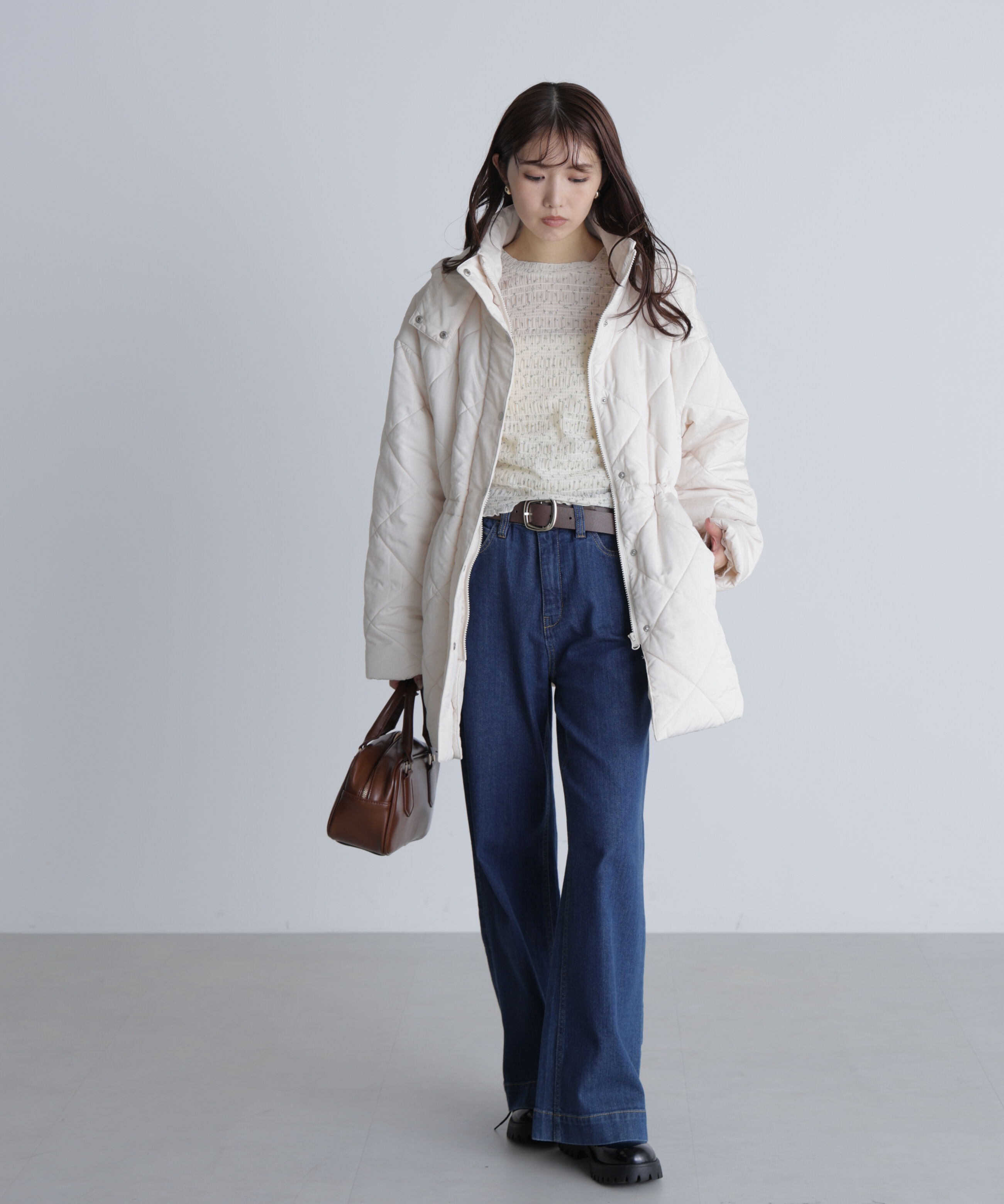  「ウエストドロストキルティングコート」|その他|