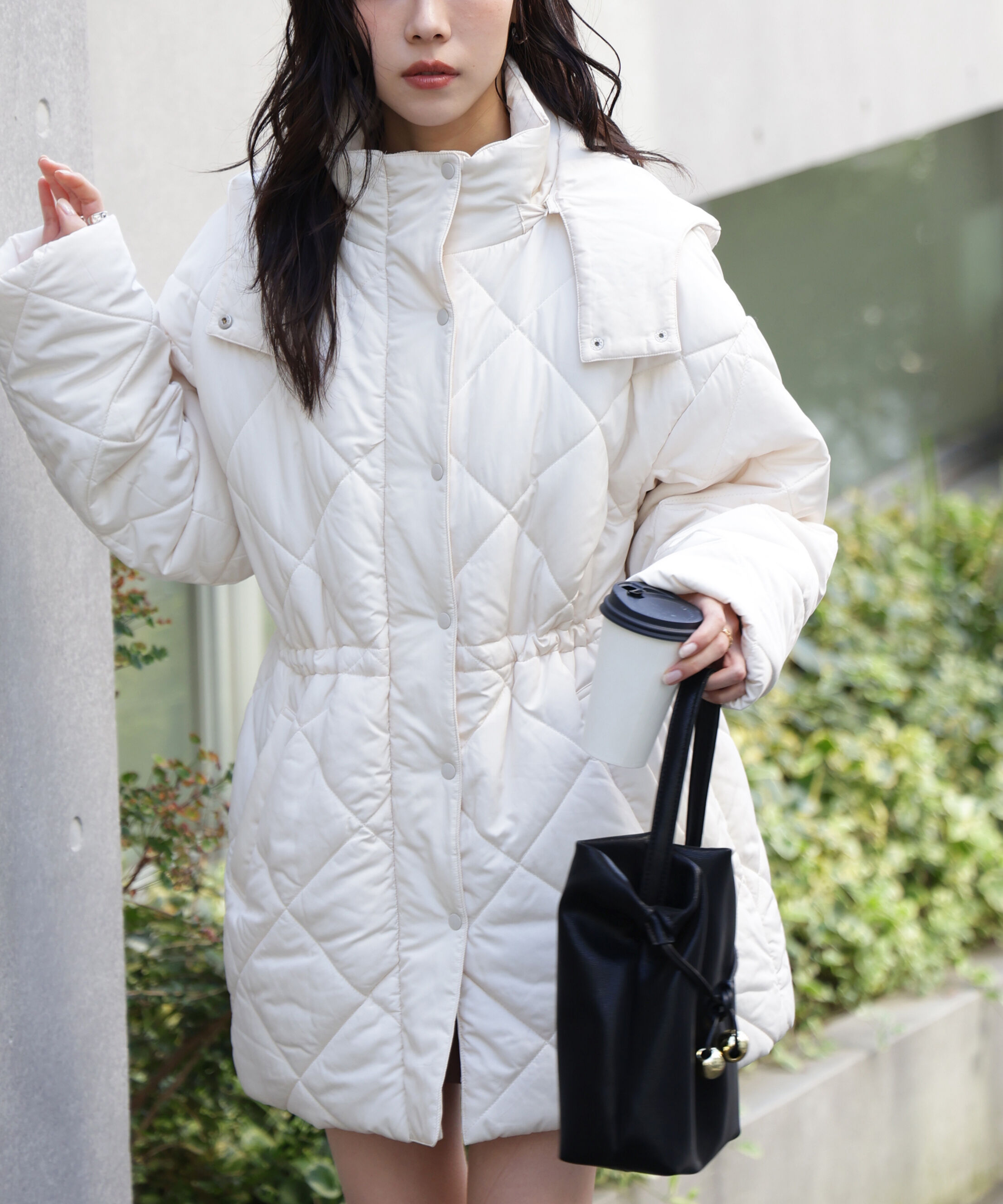  「ウエストドロストキルティングコート」|その他|