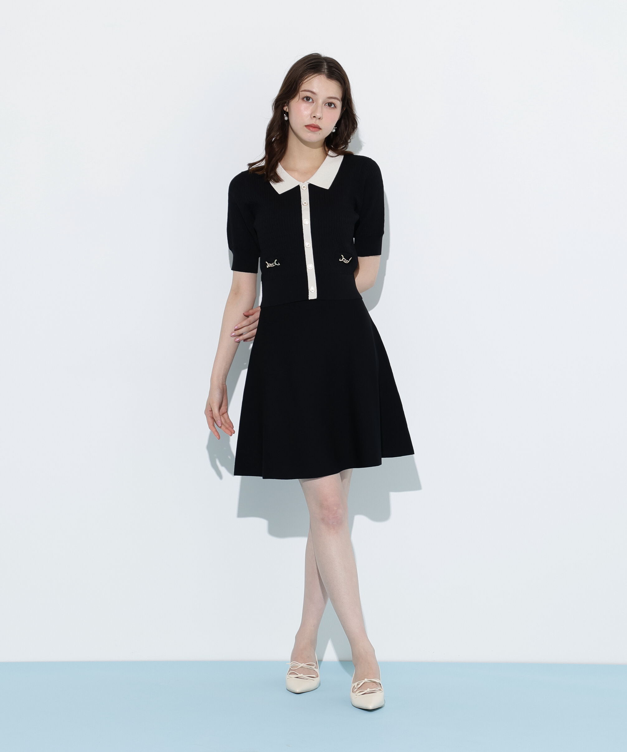  「ビット付きニットセットアップ」|ワンピース|