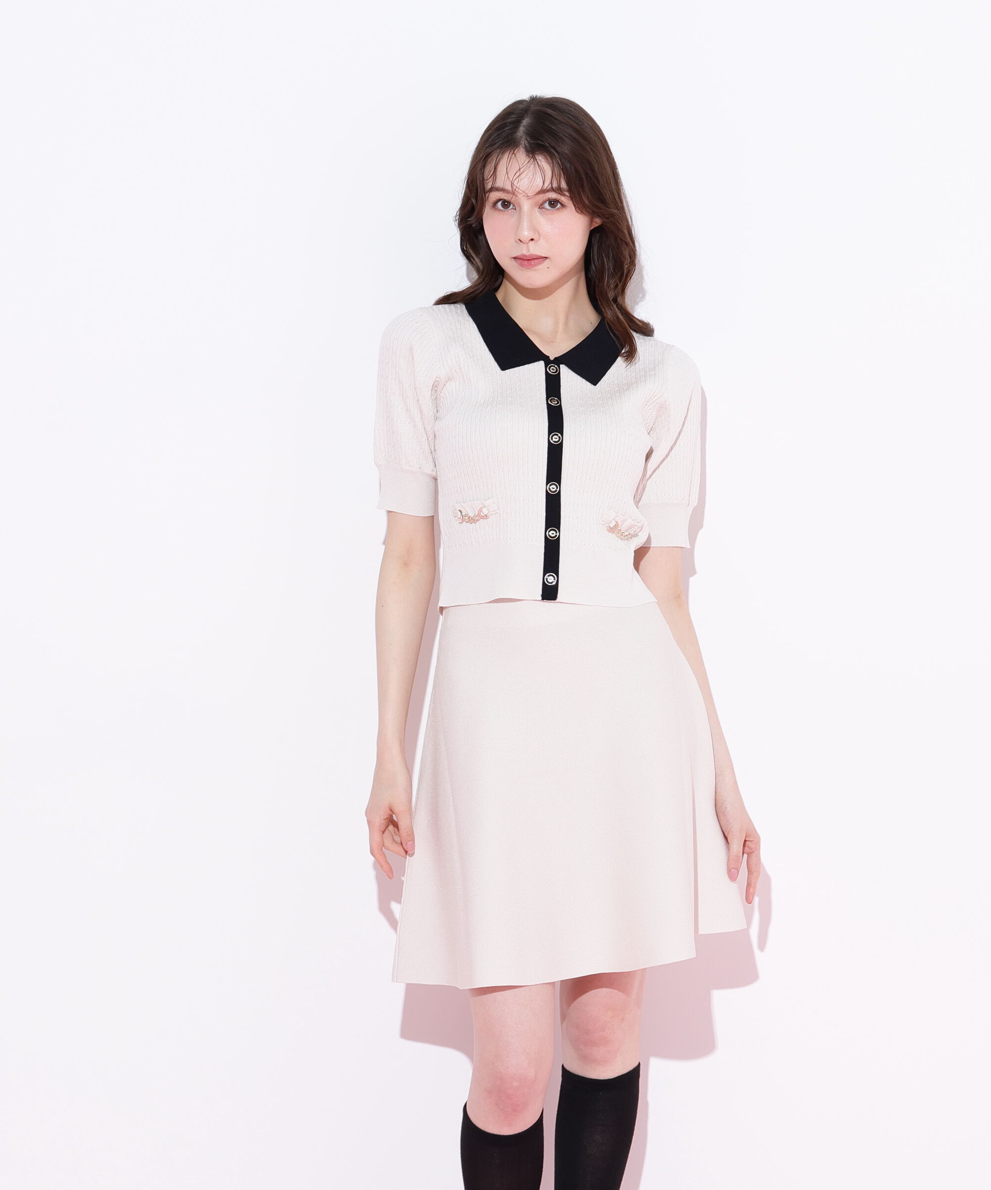  「ビット付きニットセットアップ」|ワンピース|