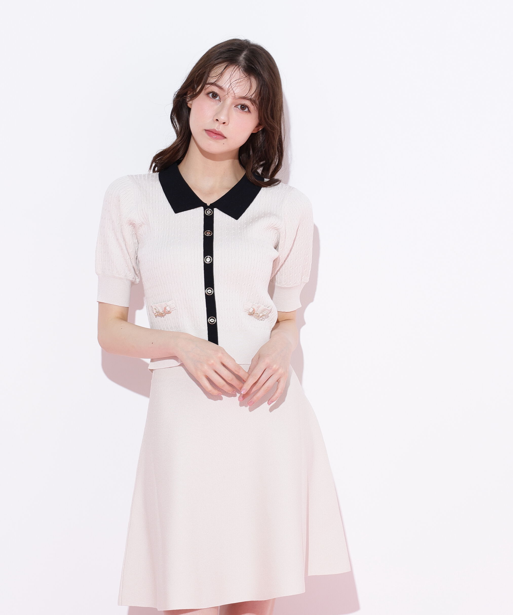  「ビット付きニットセットアップ」|ワンピース|