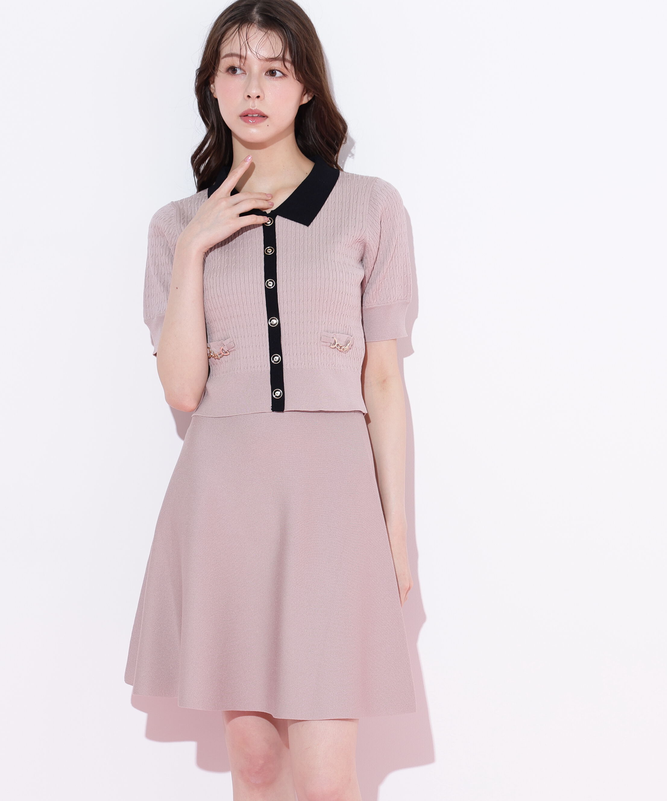  「ビット付きニットセットアップ」|ワンピース|