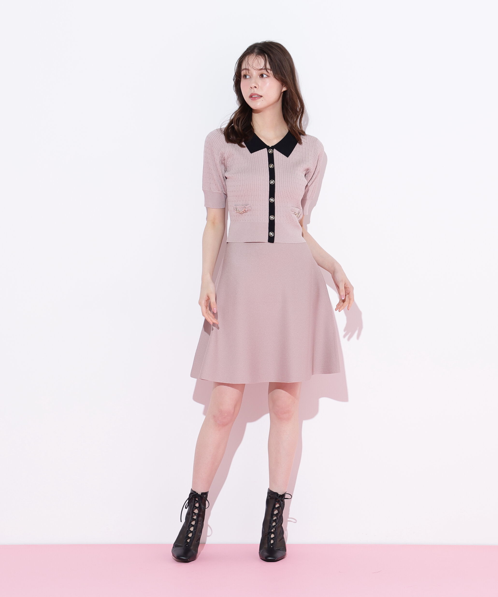  「ビット付きニットセットアップ」|ワンピース|