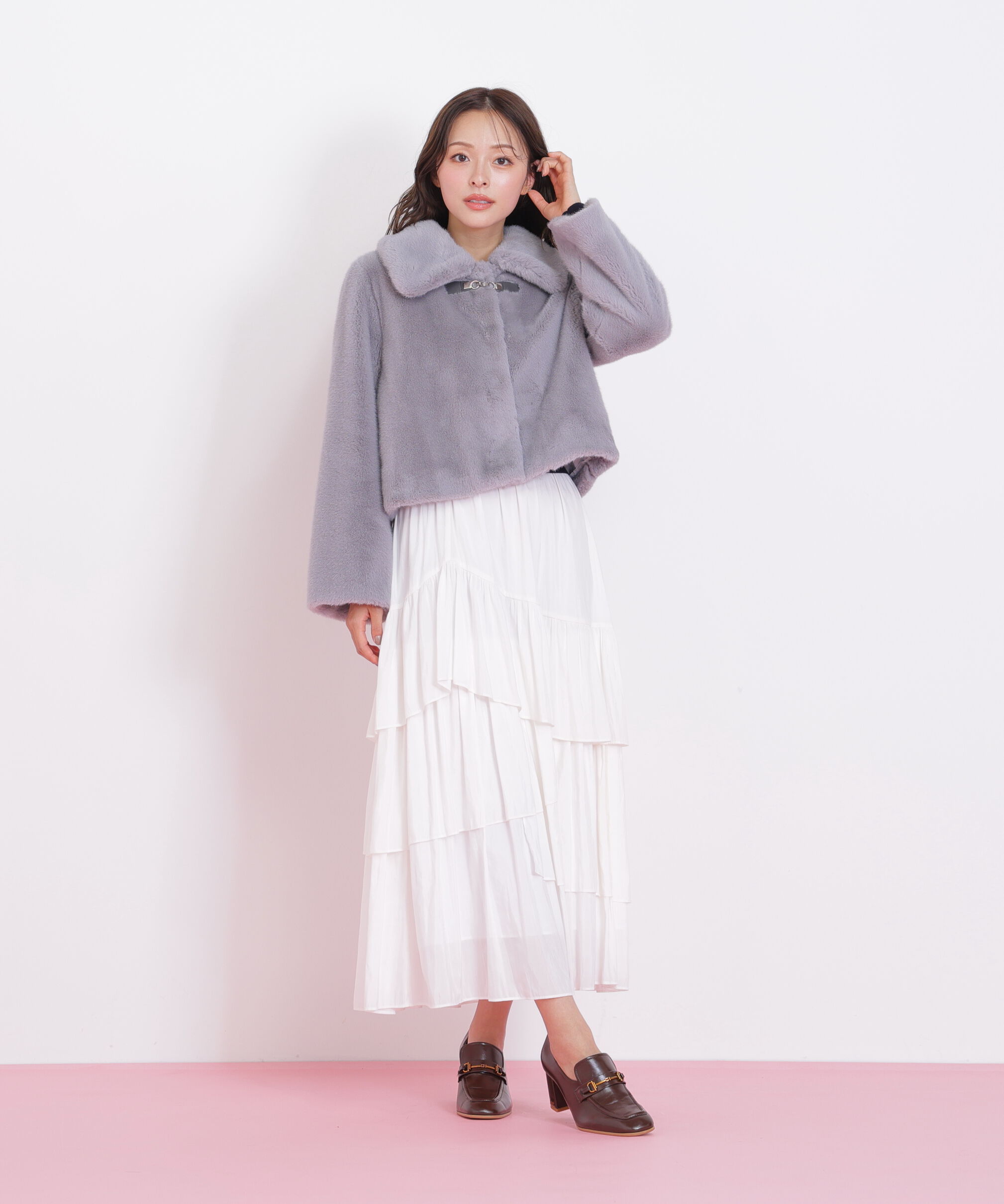  「フェイクファーショートジャケット」|その他|