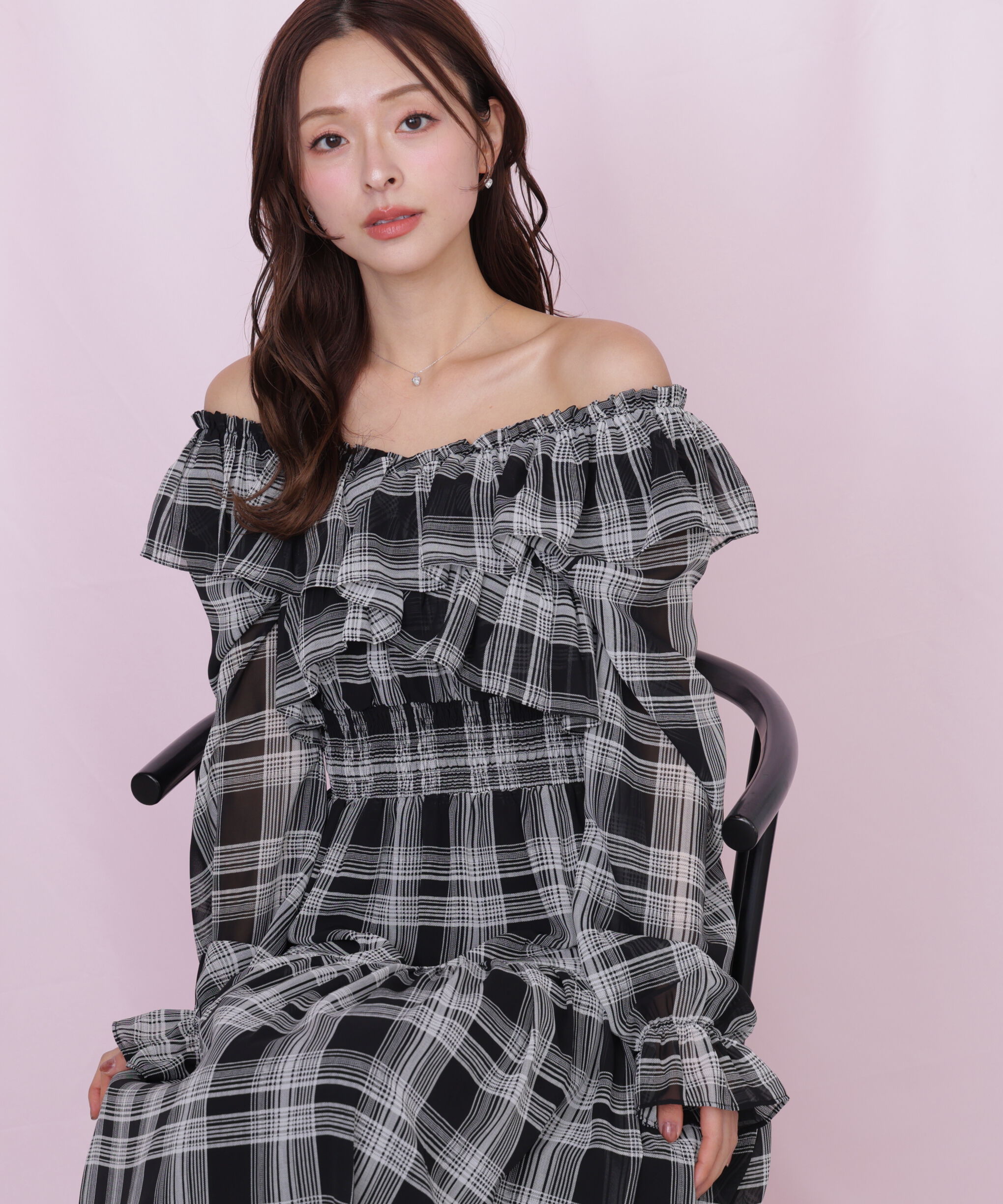  「クロスフリルワンピース」|ワンピース|