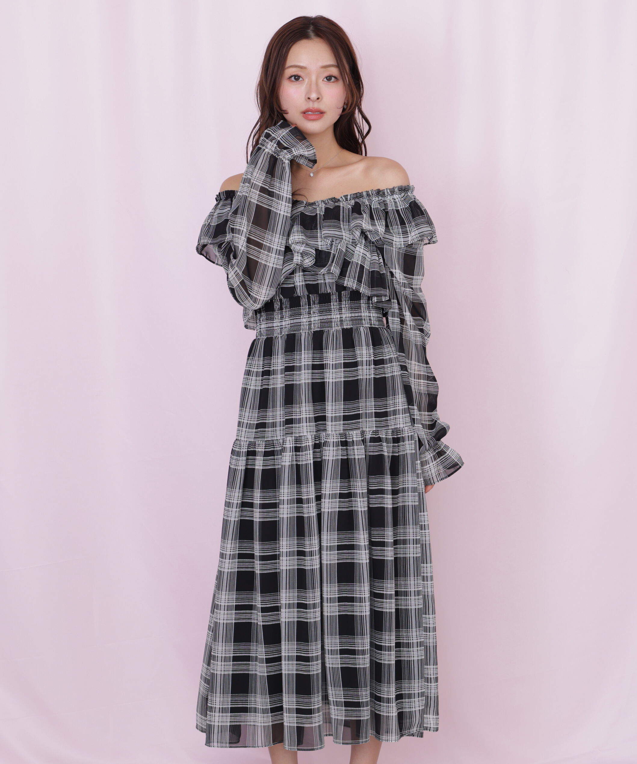  「クロスフリルワンピース」|ワンピース|