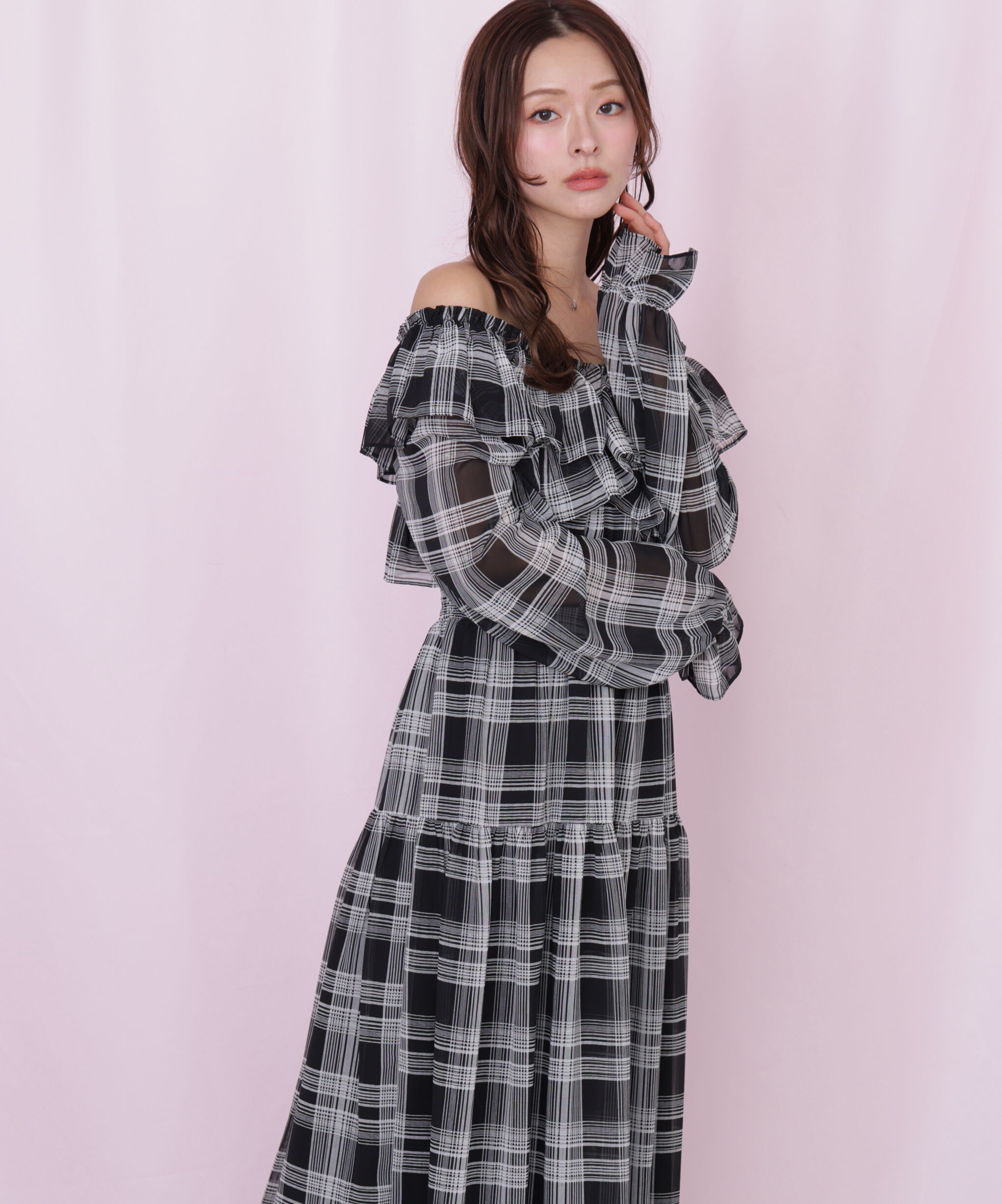  「クロスフリルワンピース」|ワンピース|