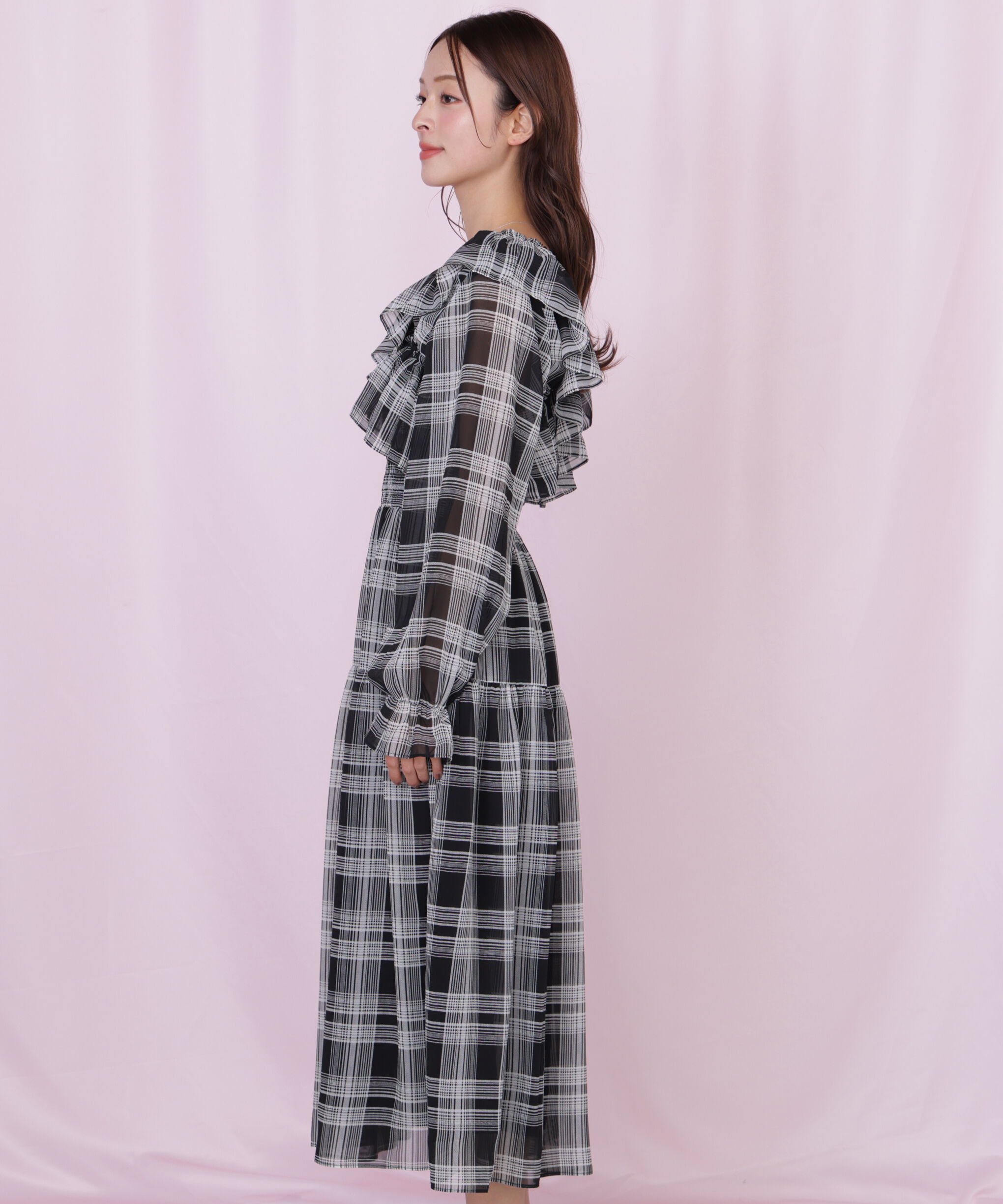  「クロスフリルワンピース」|ワンピース|