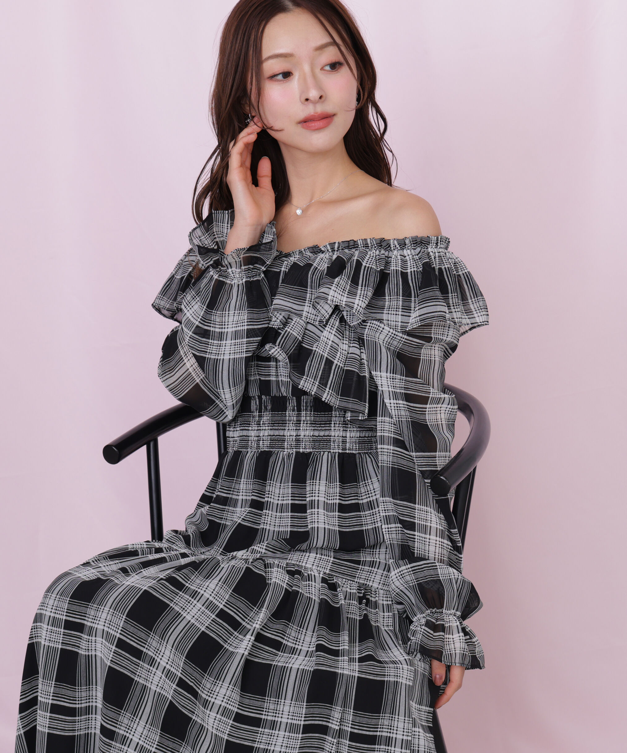  「クロスフリルワンピース」|ワンピース|