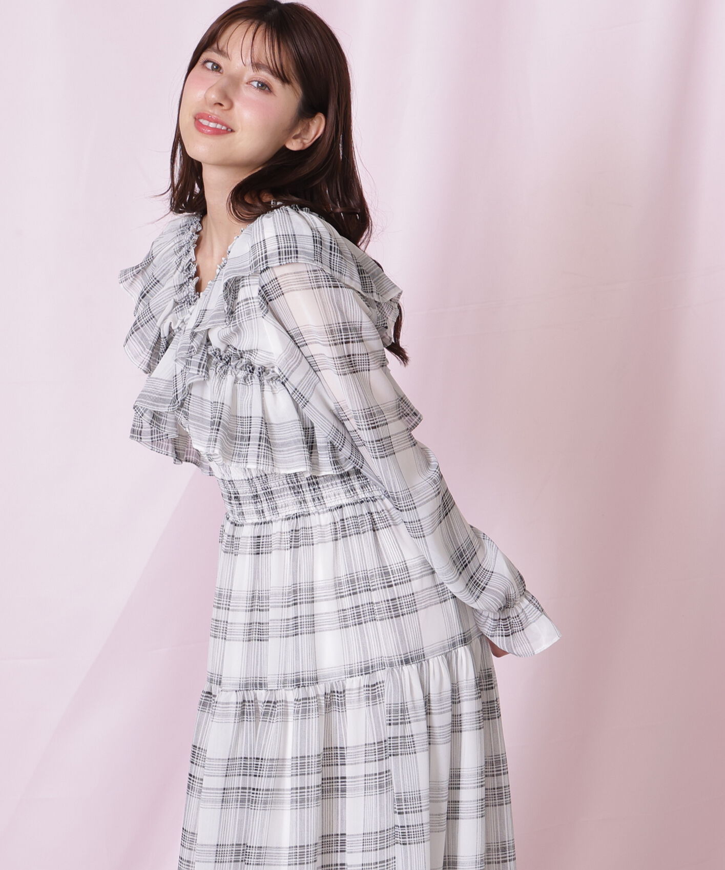  「クロスフリルワンピース」|ワンピース|