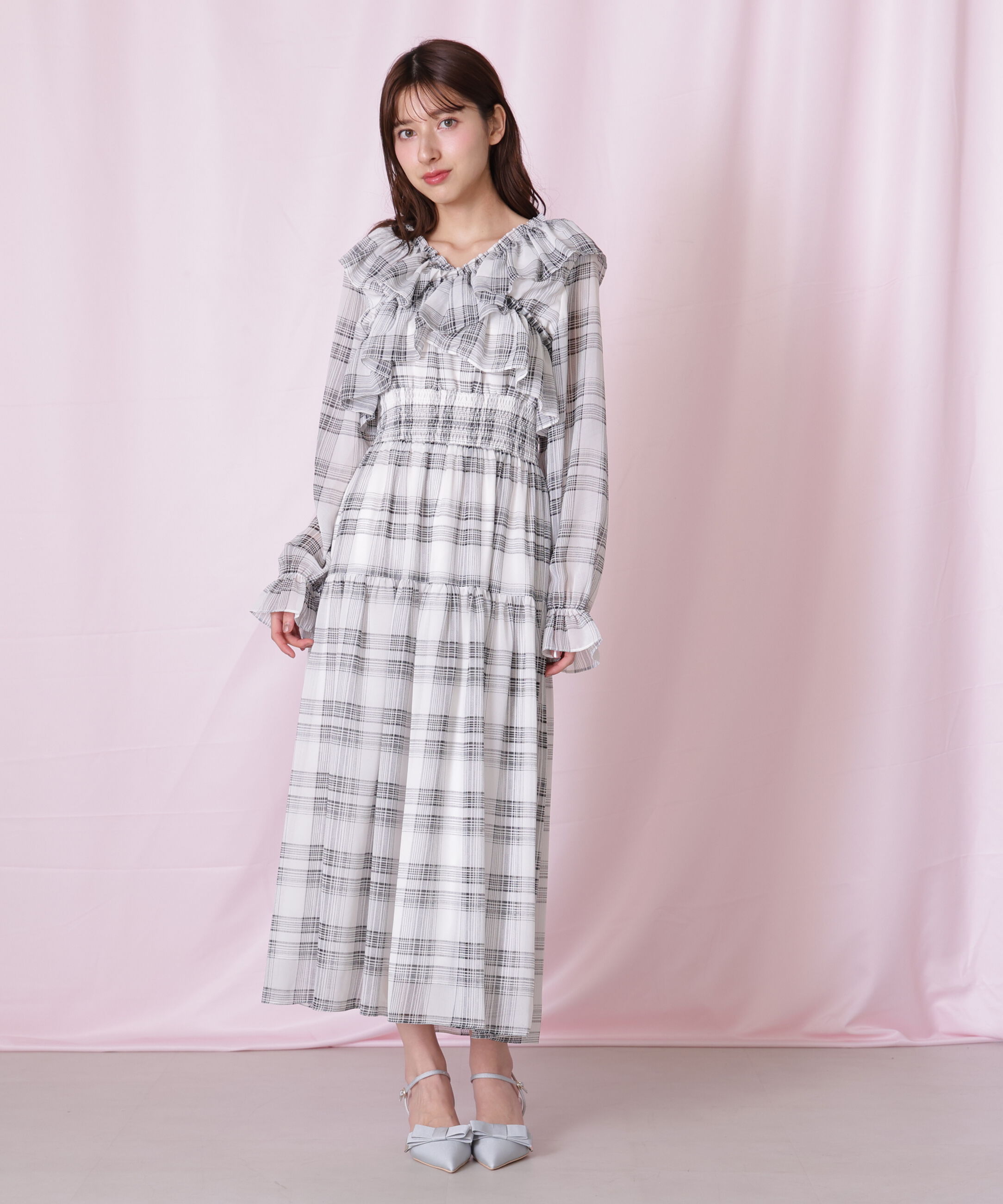  「クロスフリルワンピース」|ワンピース|