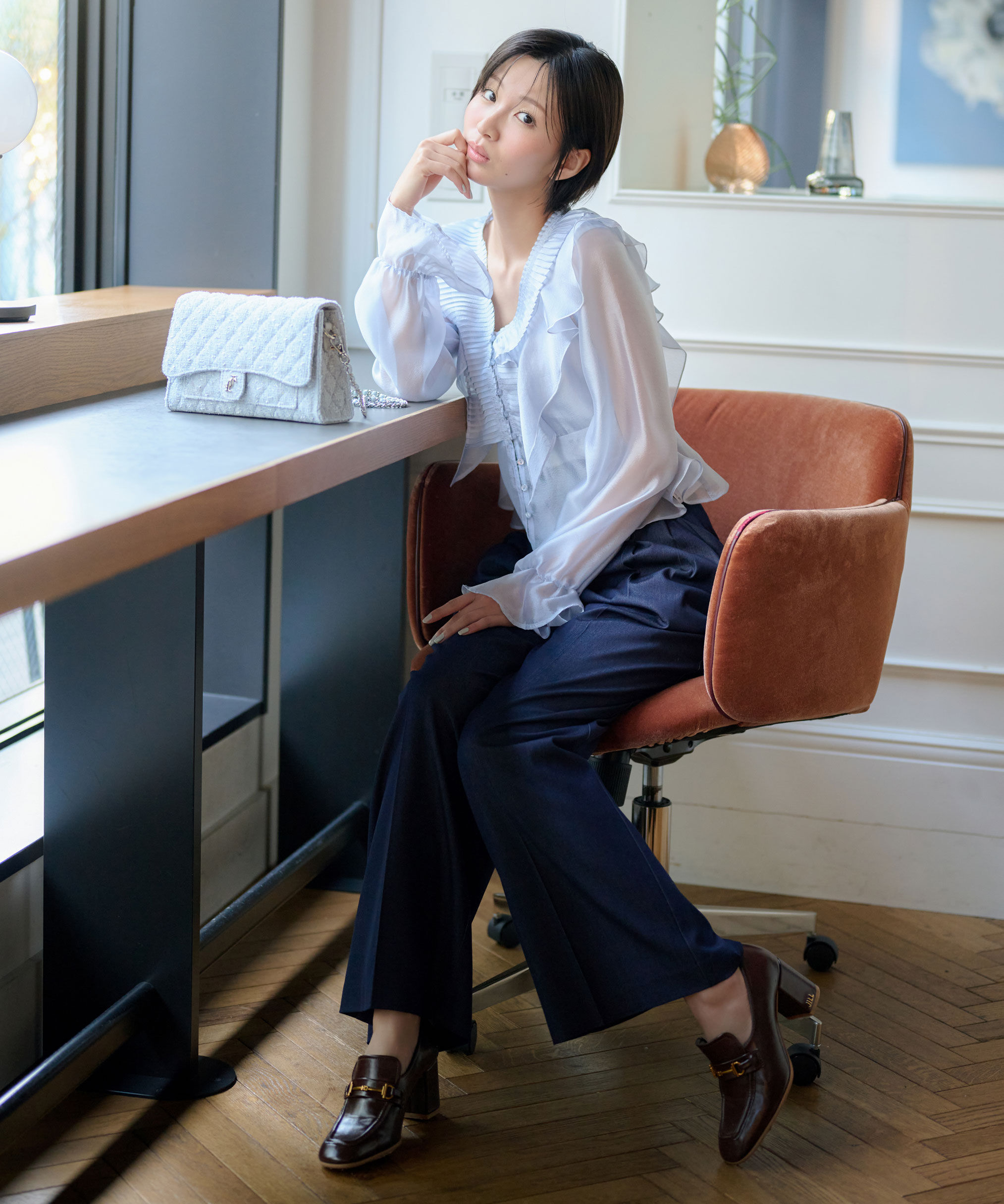  「ツイードキルティングチェーンバッグ」|その他|