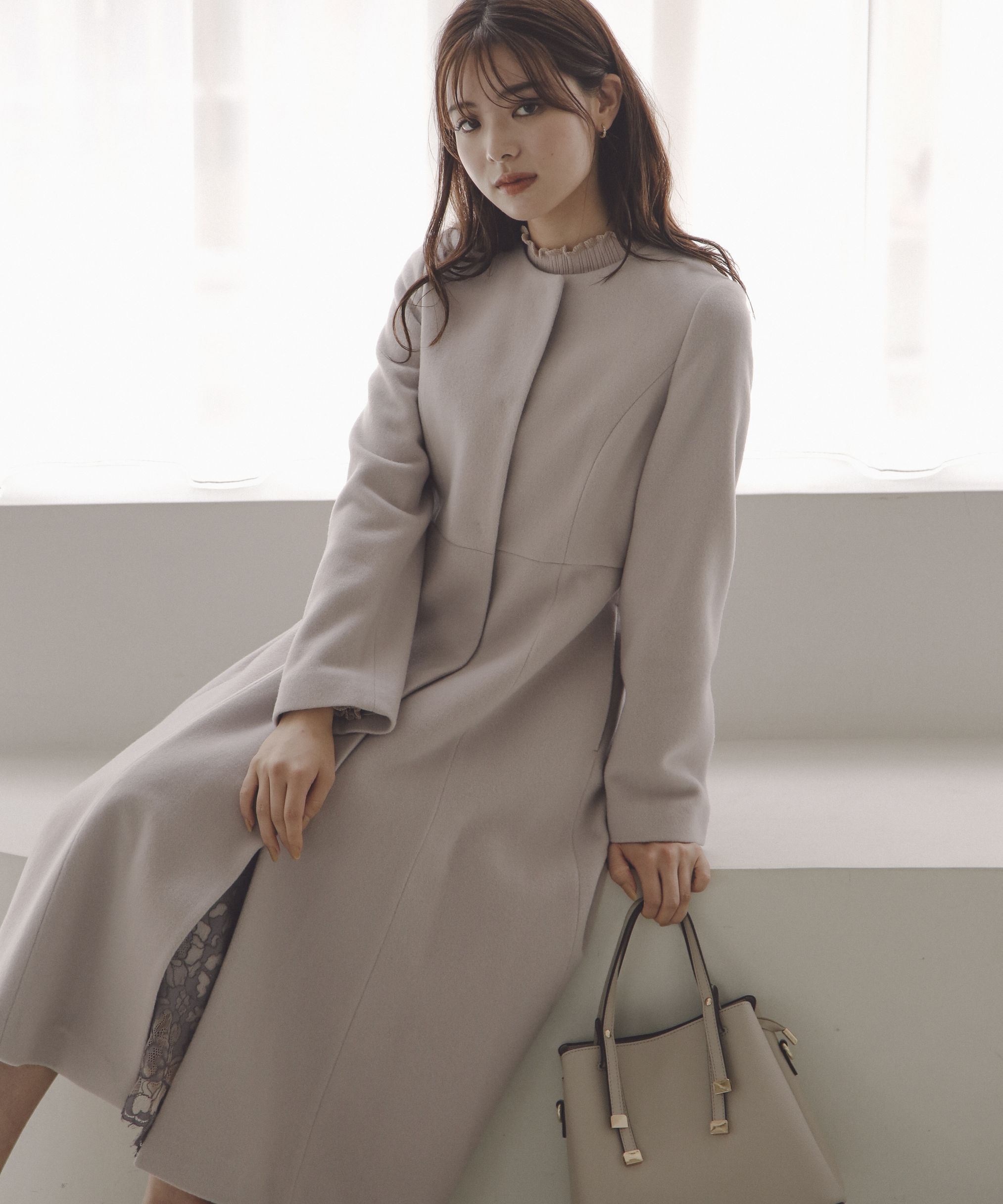 PROPORTION BODY DRESSING「ノーカラーフレアコート」|その他|