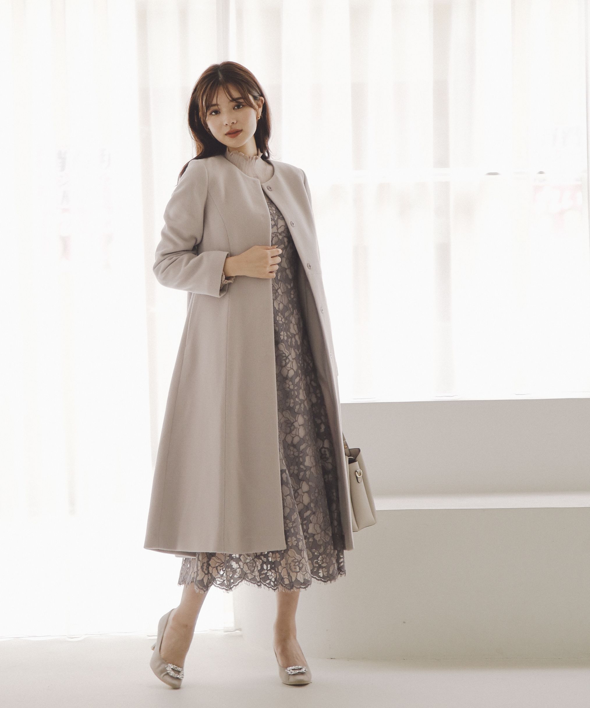 PROPORTION BODY DRESSING「ノーカラーフレアコート」|その他|