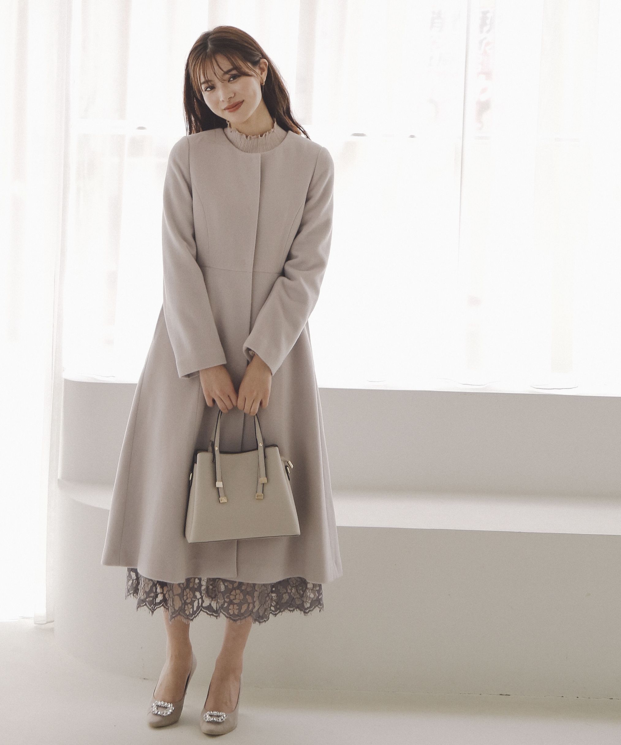 PROPORTION BODY DRESSING「ノーカラーフレアコート」|その他|