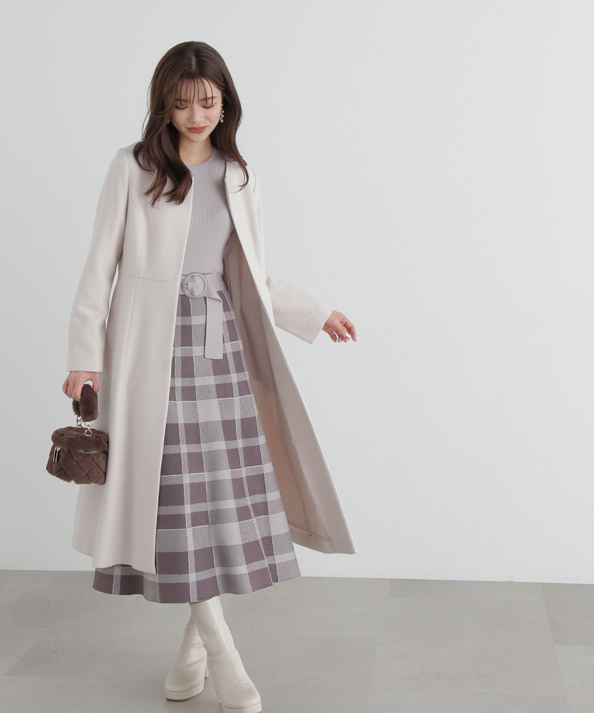 PROPORTION BODY DRESSING「ノーカラーフレアコート」|その他|