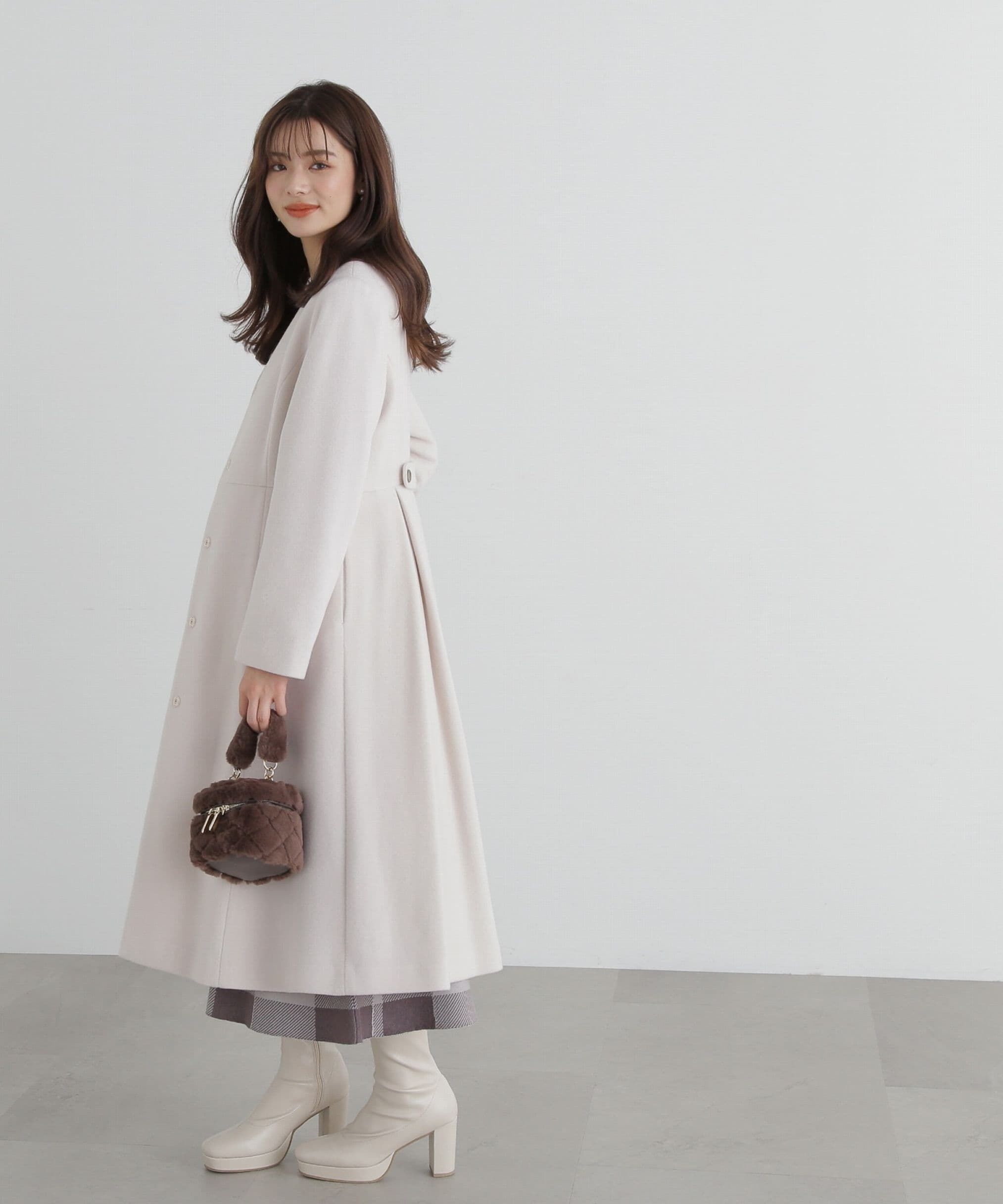 PROPORTION BODY DRESSING「ノーカラーフレアコート」|その他|