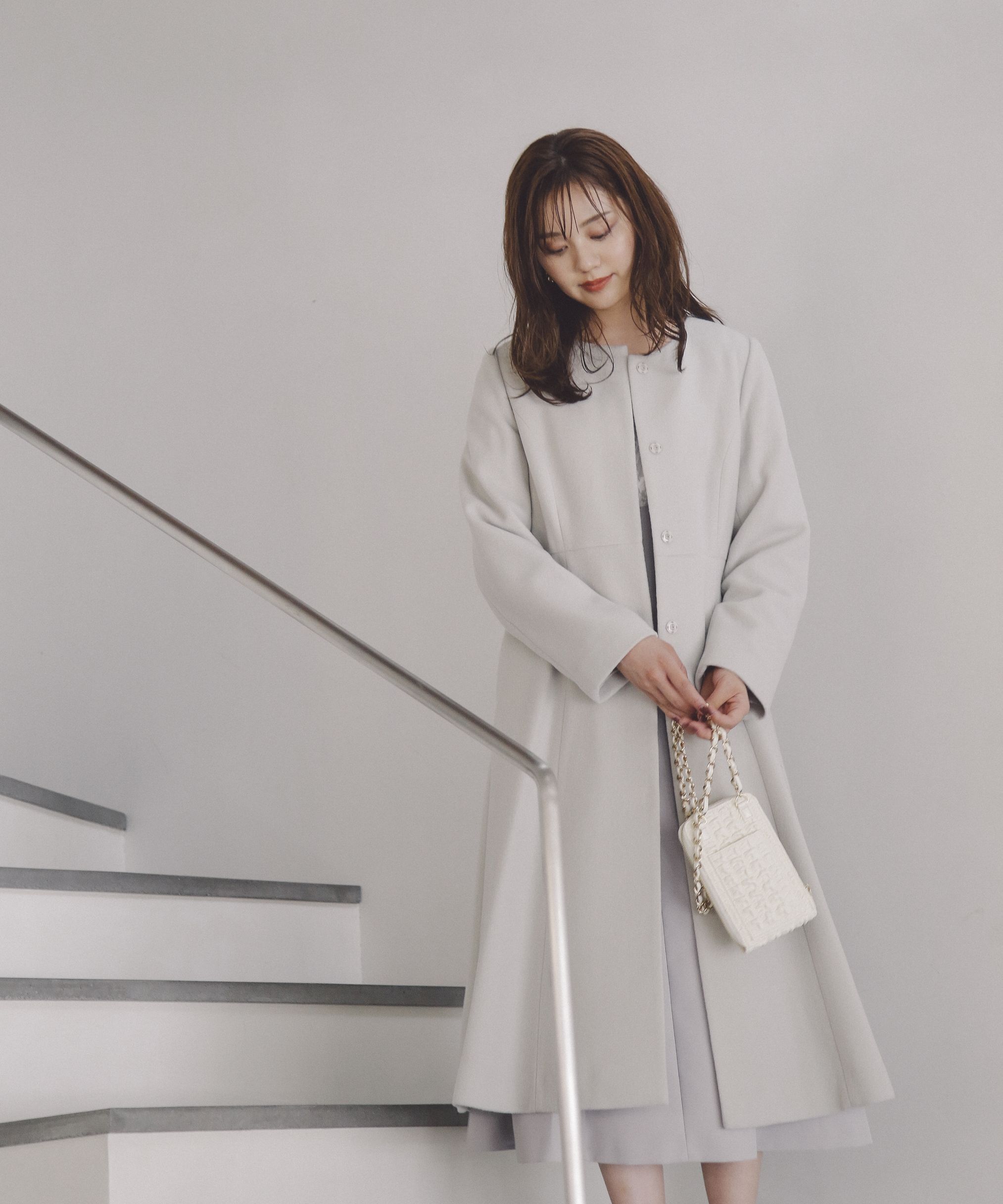 PROPORTION BODY DRESSING「ノーカラーフレアコート」|その他|