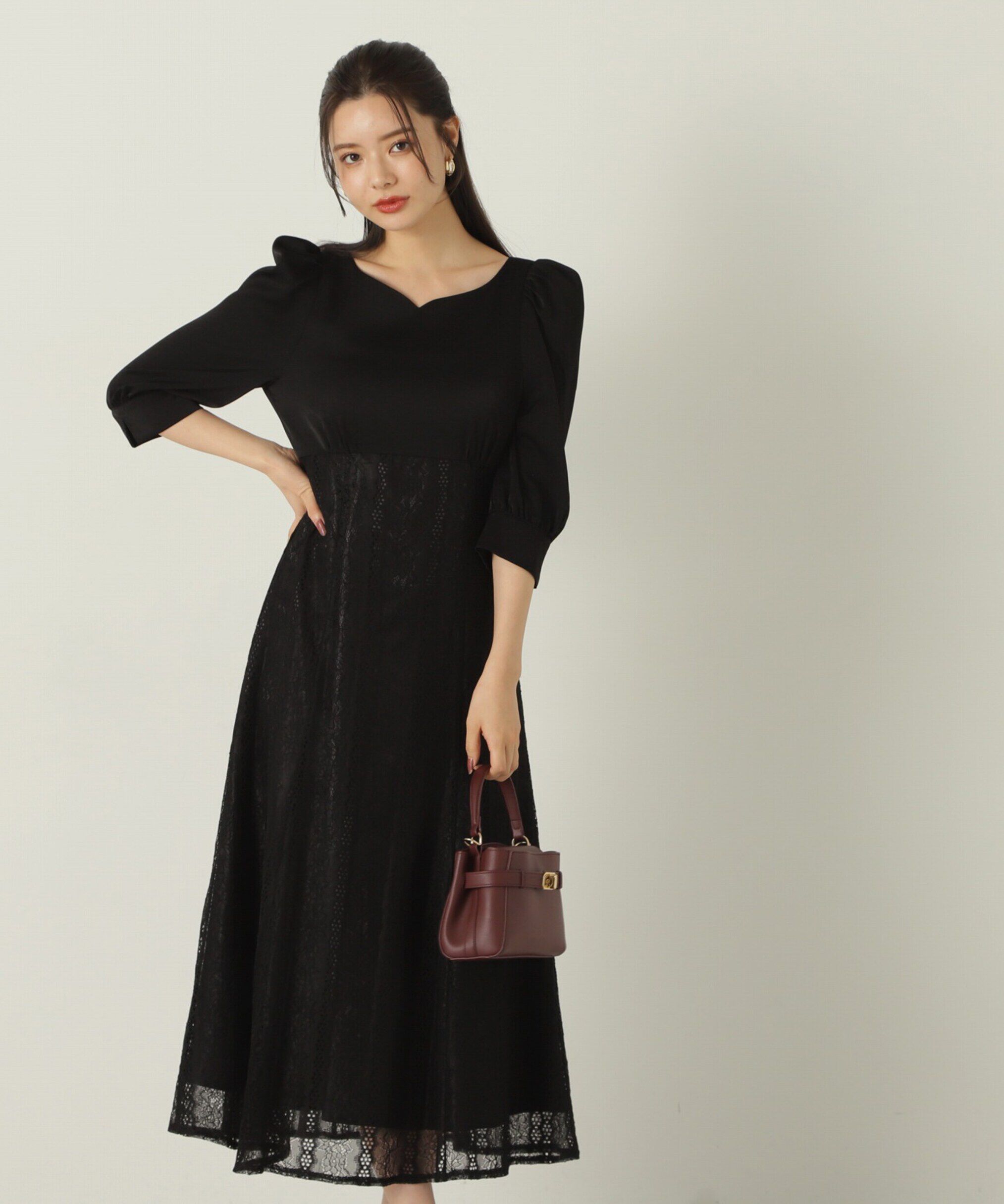 PROPORTION BODY DRESSING「レース切り替えワンピース24AW」|ワンピース|