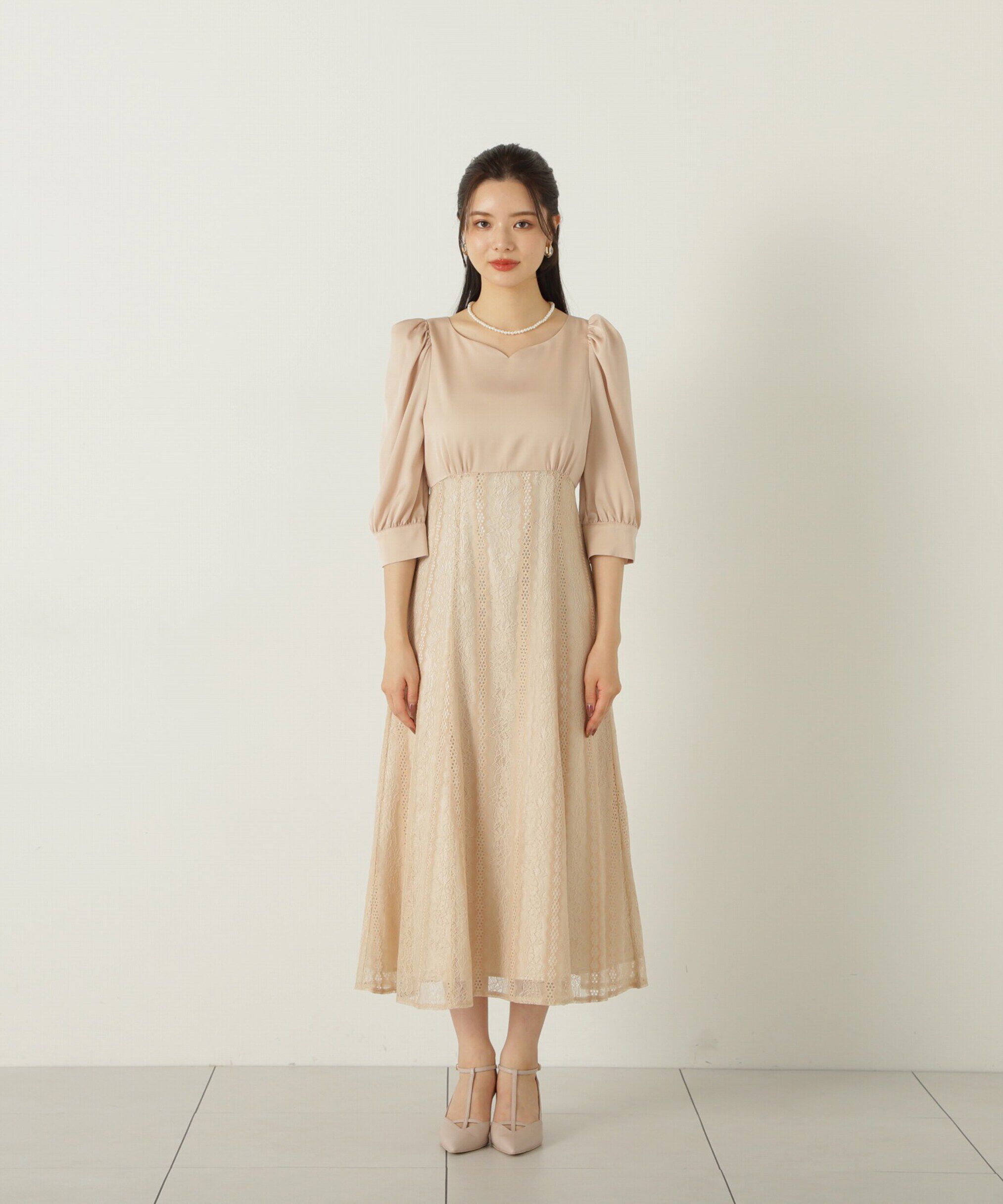 PROPORTION BODY DRESSING「レース切り替えワンピース24AW」|ワンピース|