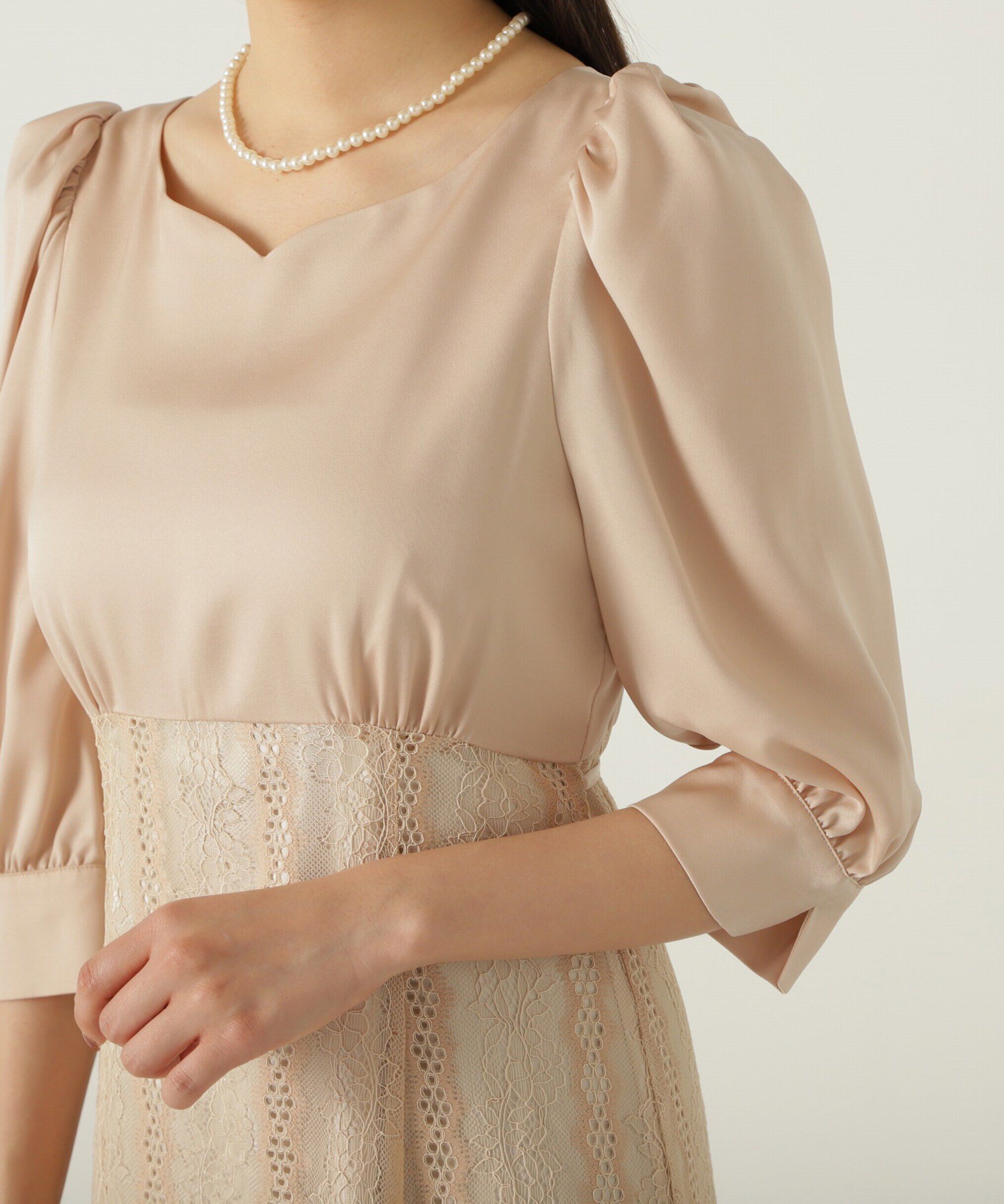 PROPORTION BODY DRESSING「レース切り替えワンピース24AW」|ワンピース|