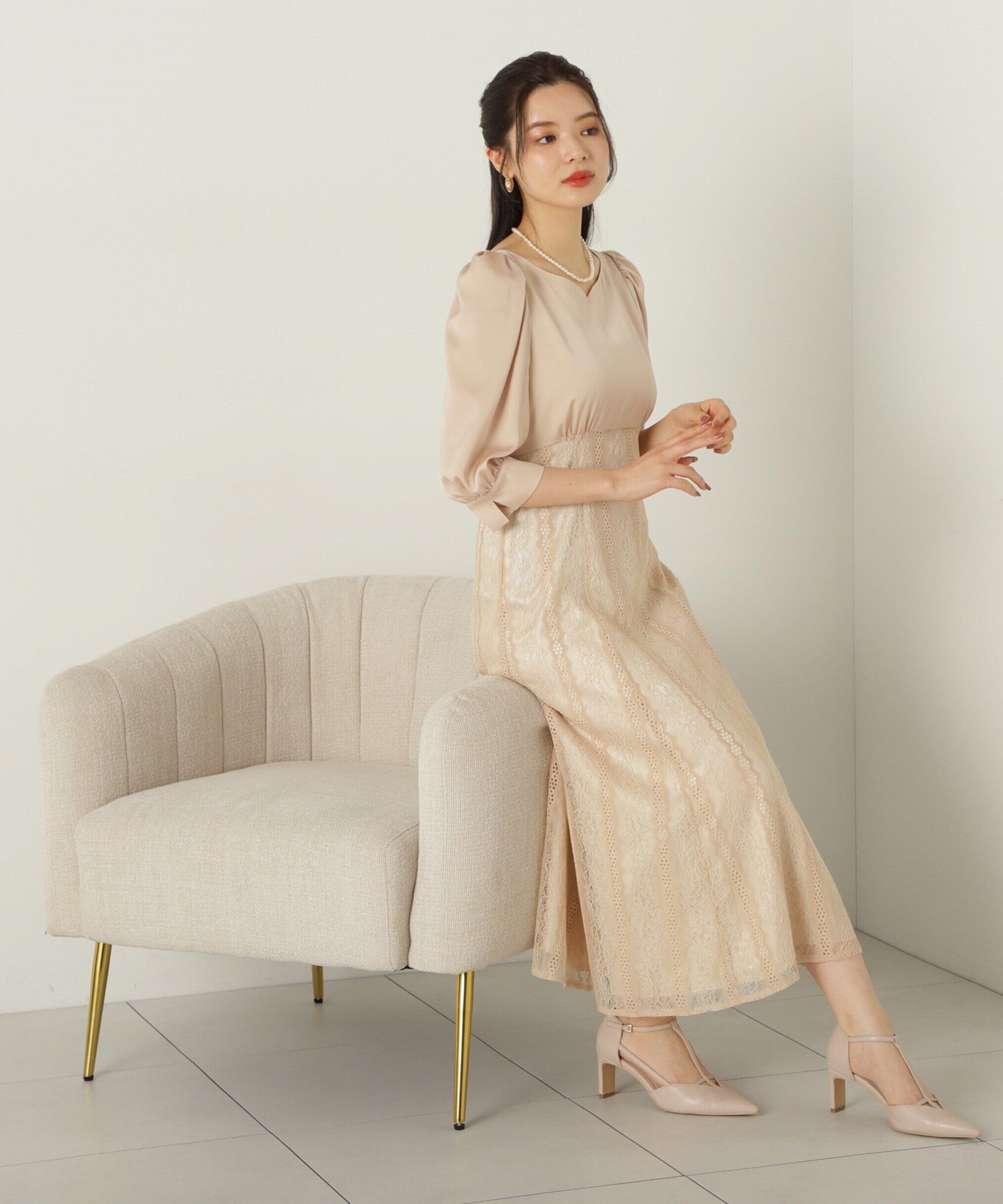 PROPORTION BODY DRESSING「レース切り替えワンピース24AW」|ワンピース|