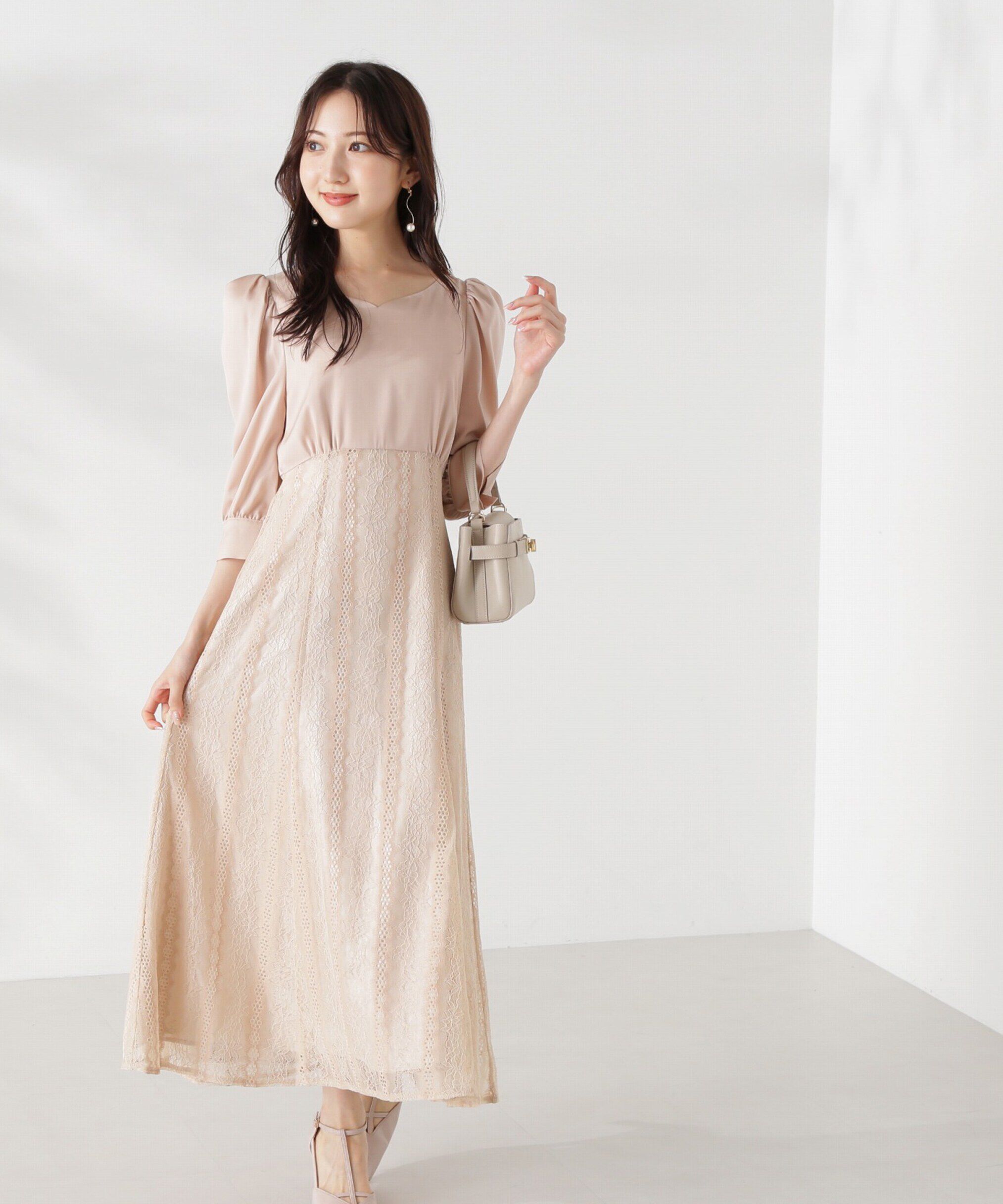 PROPORTION BODY DRESSING「レース切り替えワンピース24AW」|ワンピース|